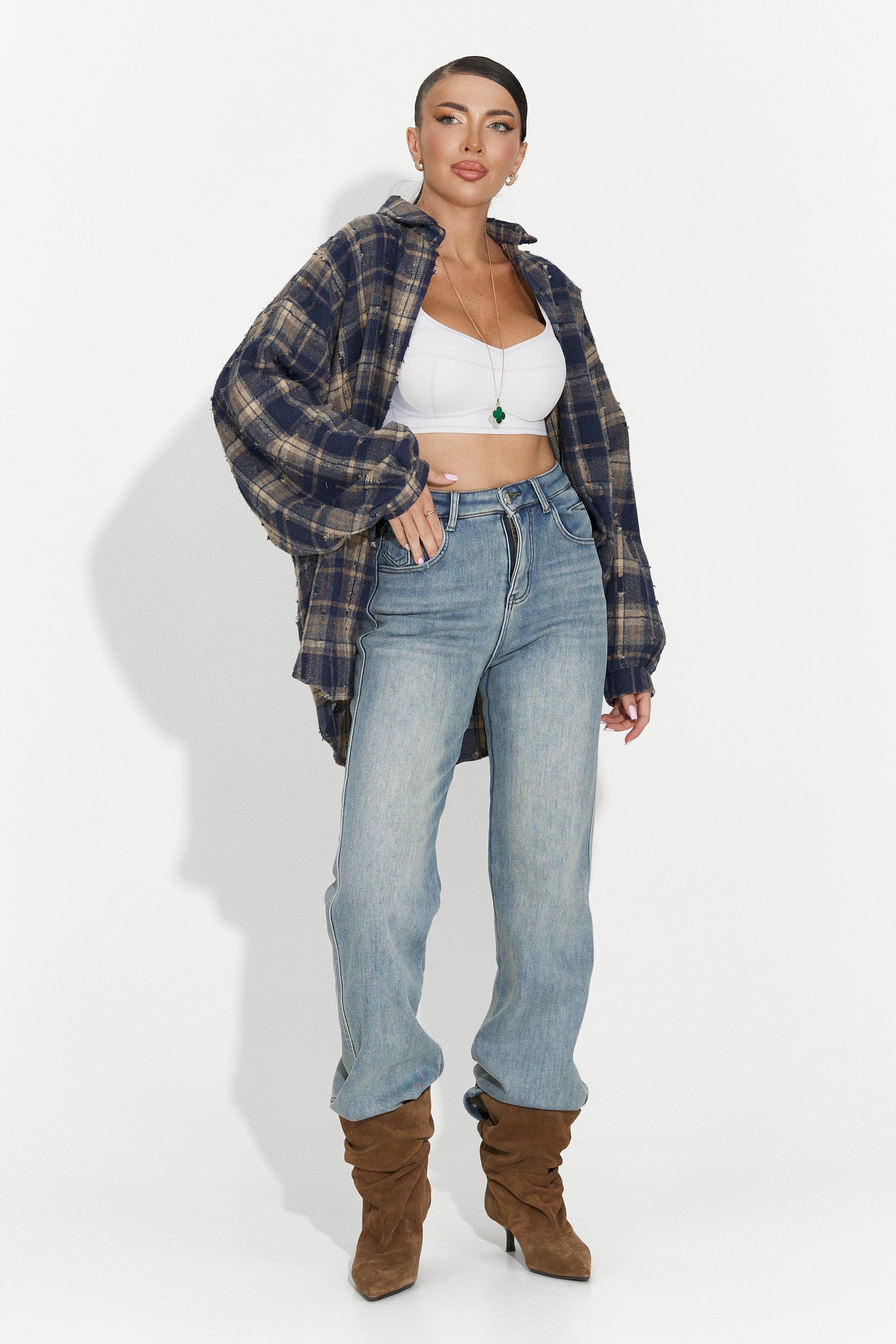 Jasara Bogas Könnyed Haditengerészkék Női Ing