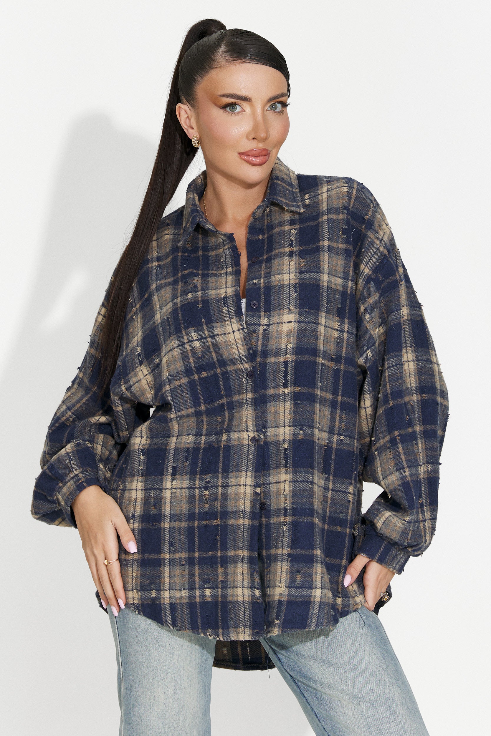 Női alkalmi sötétkék ing Jasara Bogas