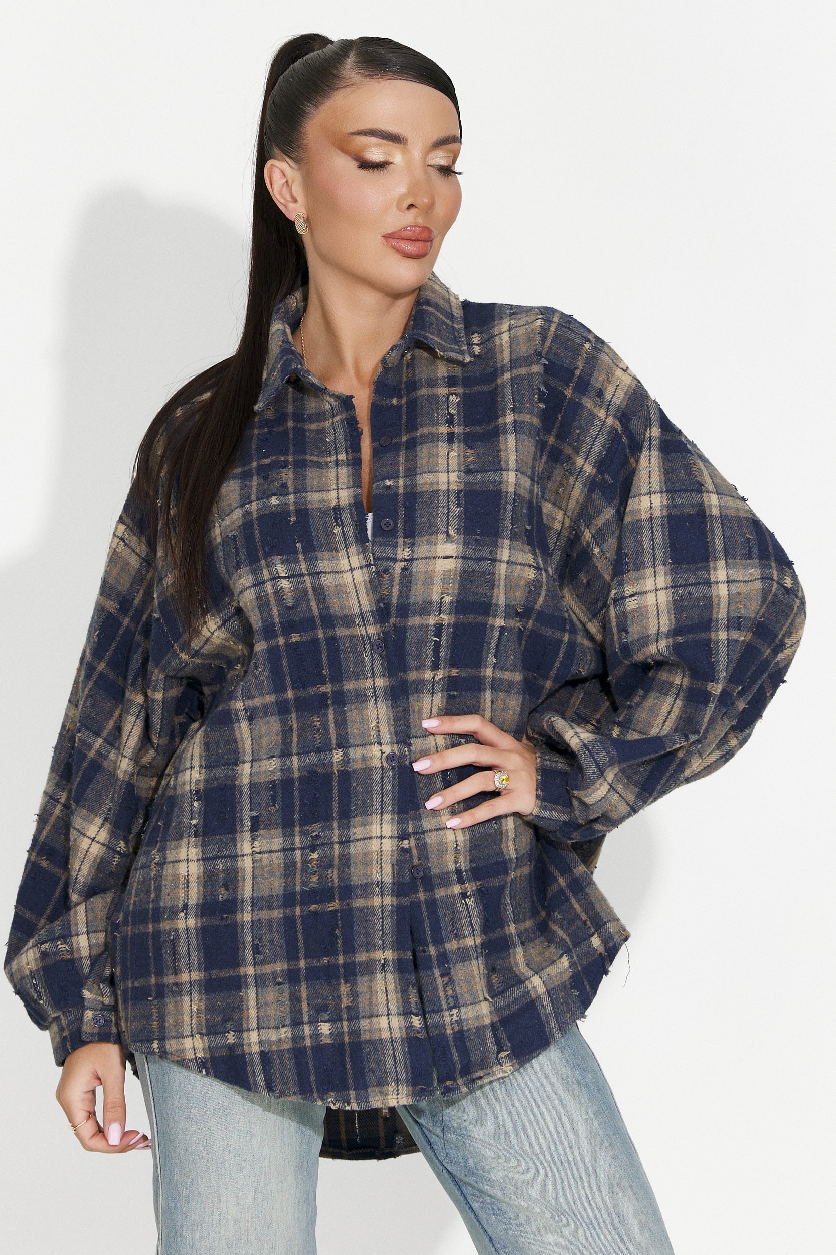 Női alkalmi sötétkék ing Jasara Bogas