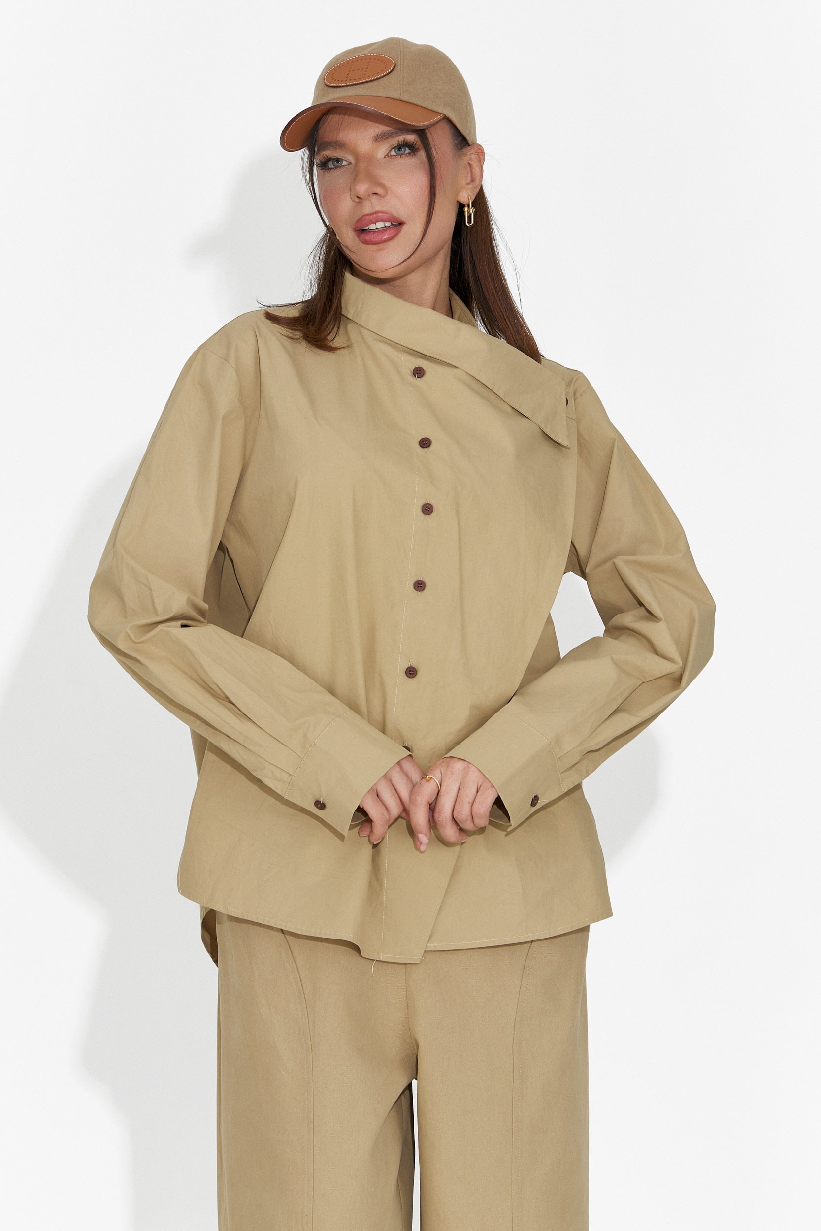 Edinea Bogas barna hétköznapi női ing