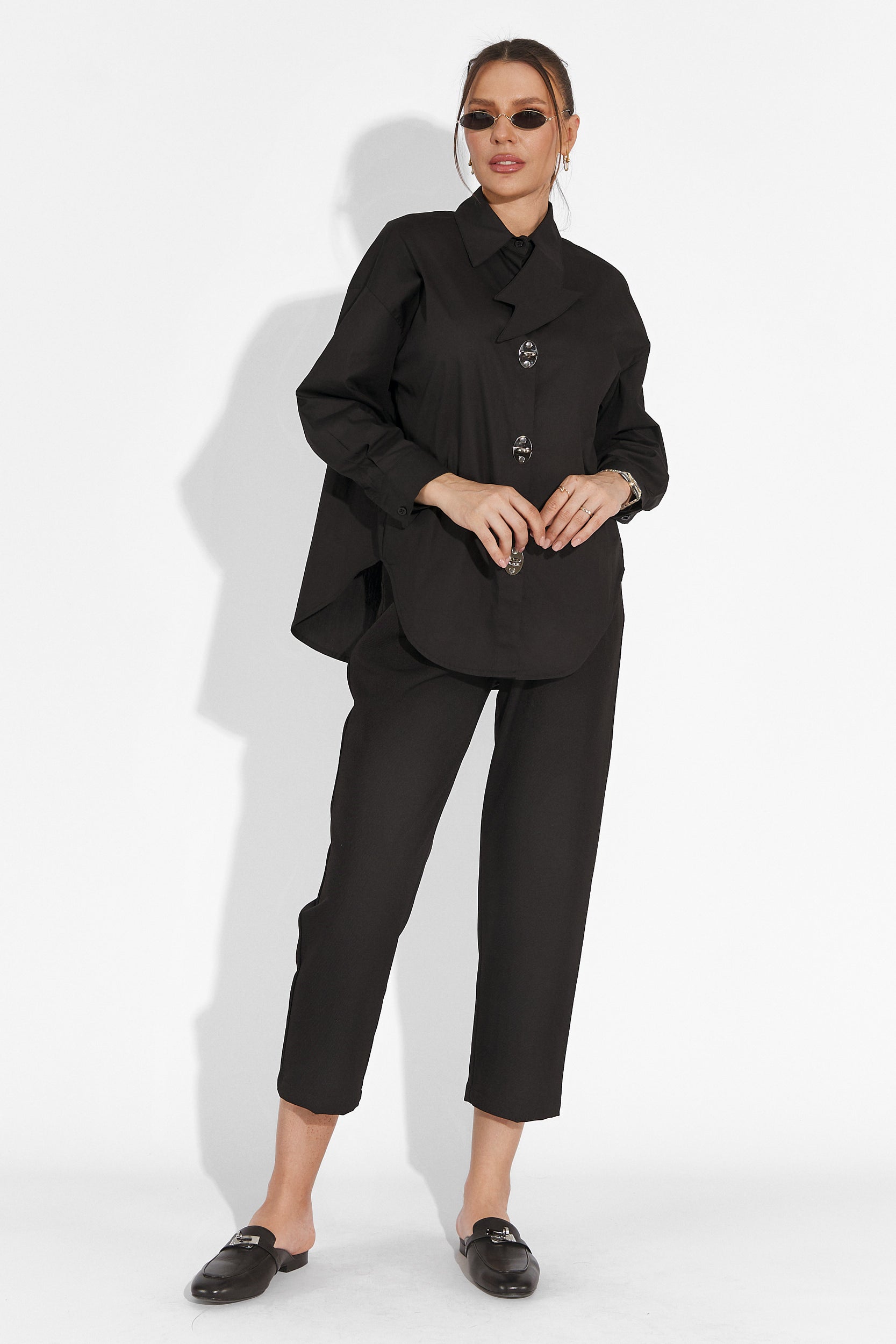 Camasa dama casual neagra Brendan Bogas
