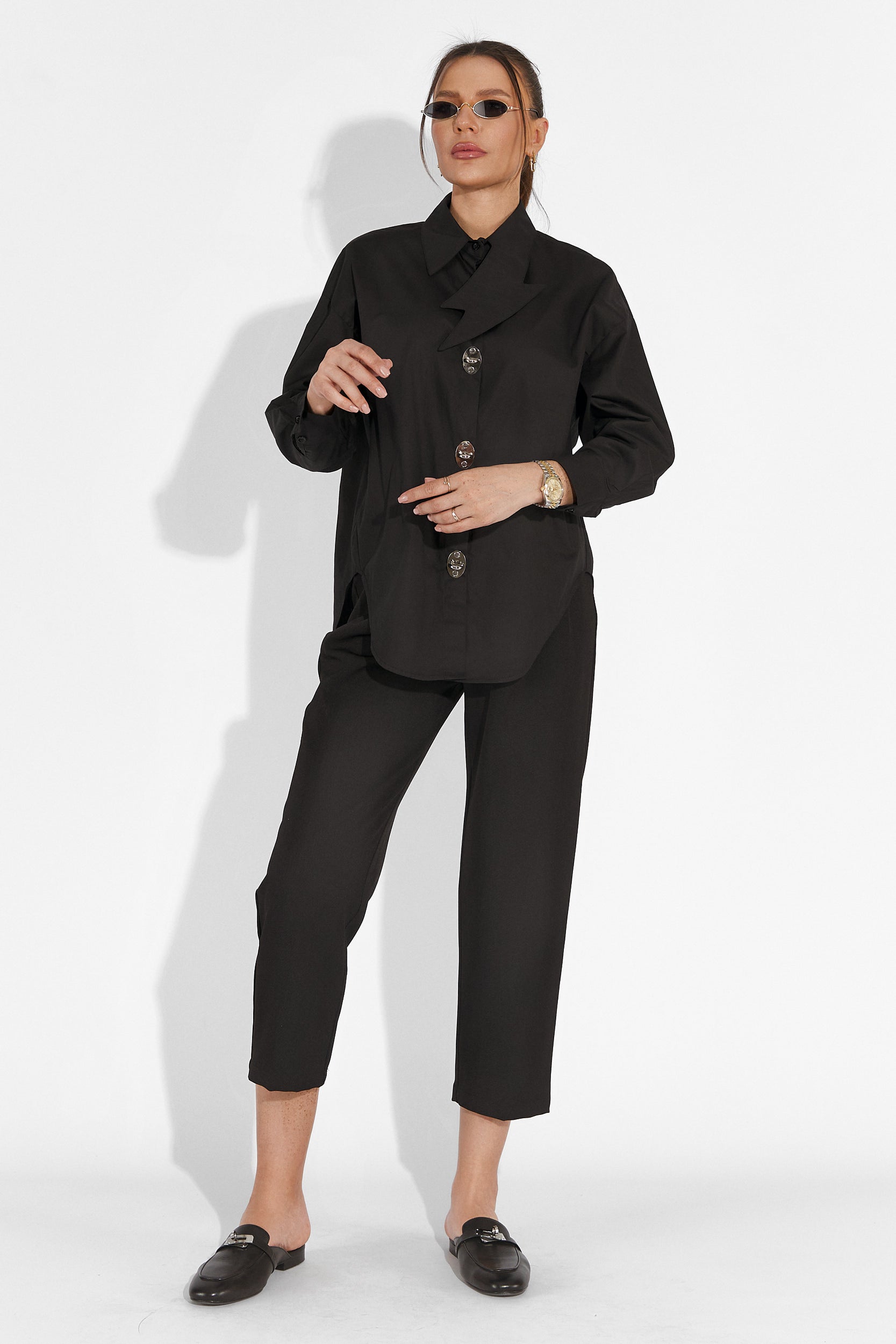 Camasa dama casual neagra Brendan Bogas