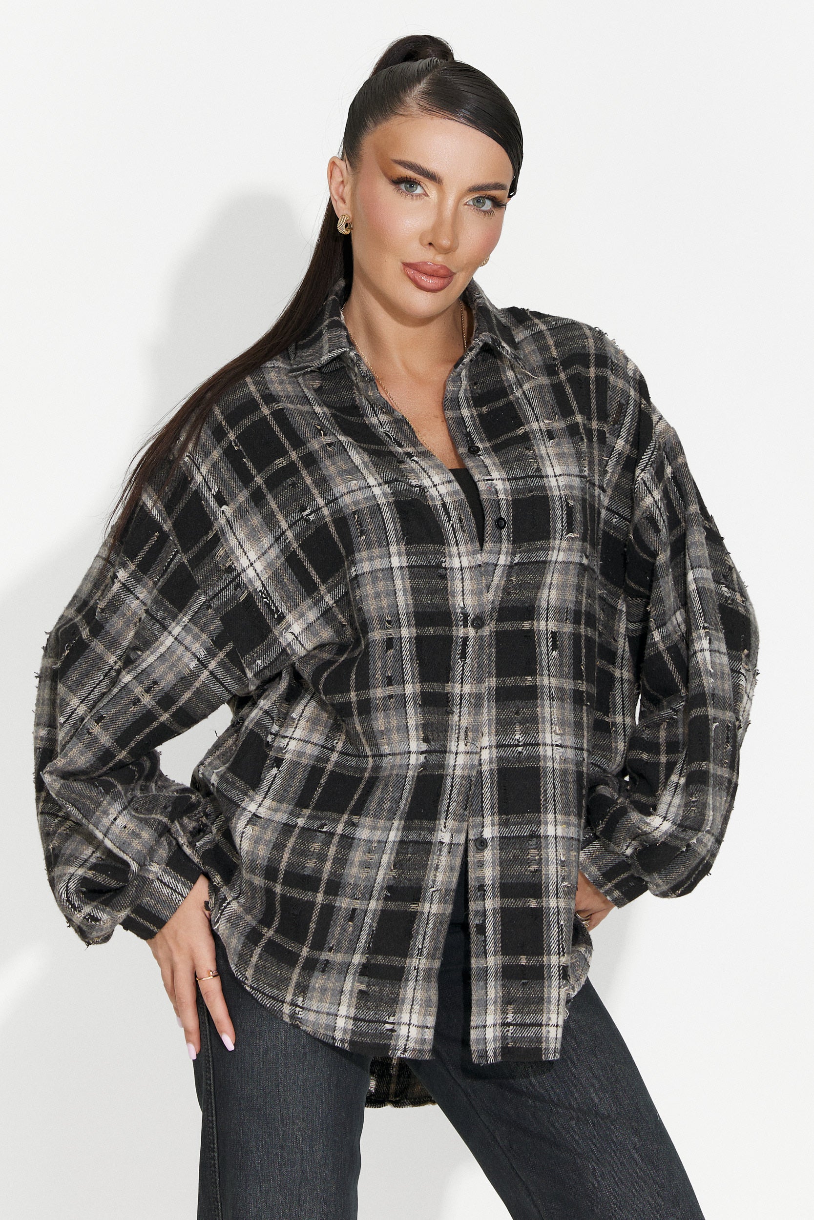 Női fekete alkalmi ing Jasara Bogas