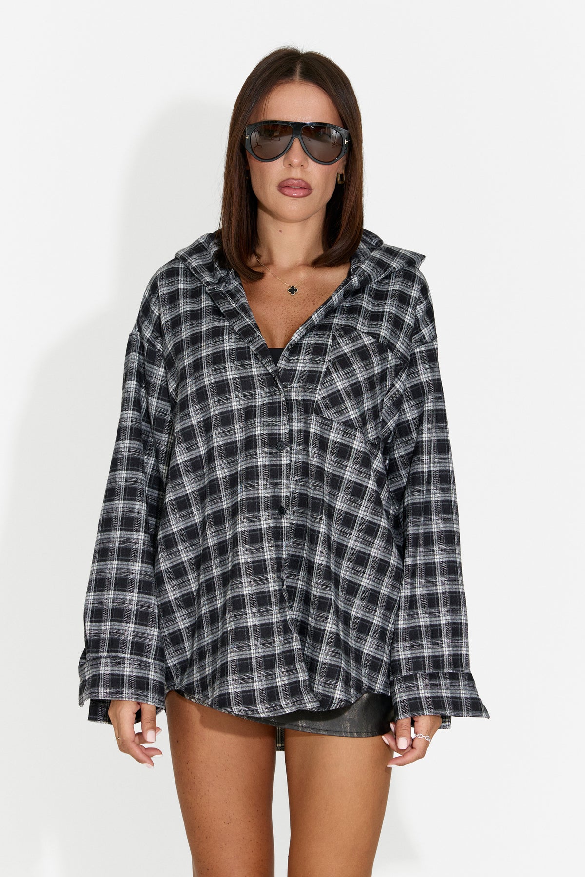 Camasa dama casual neagra Venrita Bogas