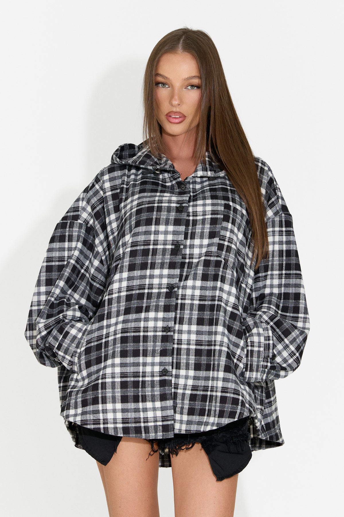 Camasa dama casual negru Drepina Bogas