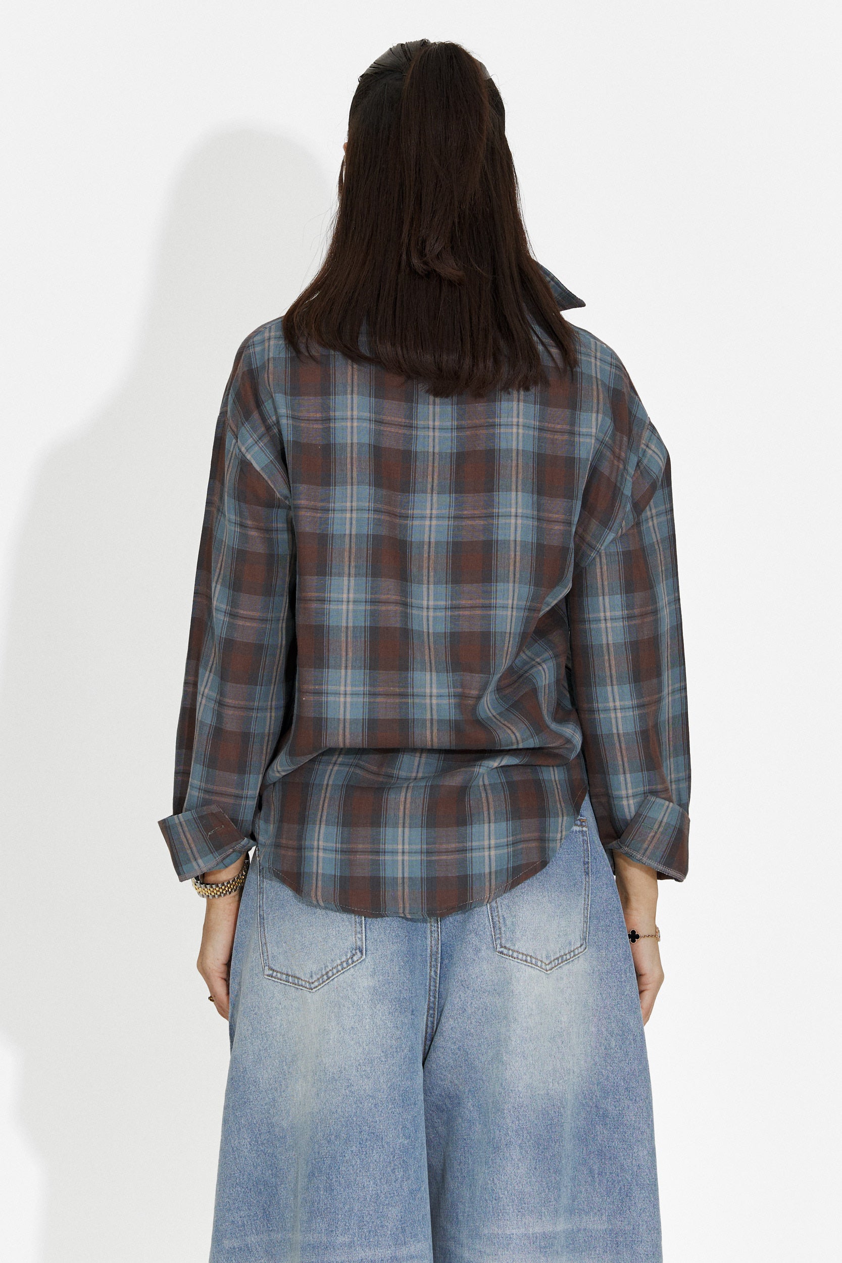 Türkiz Kék Hétköznapi Női Ing Barcely Bogas