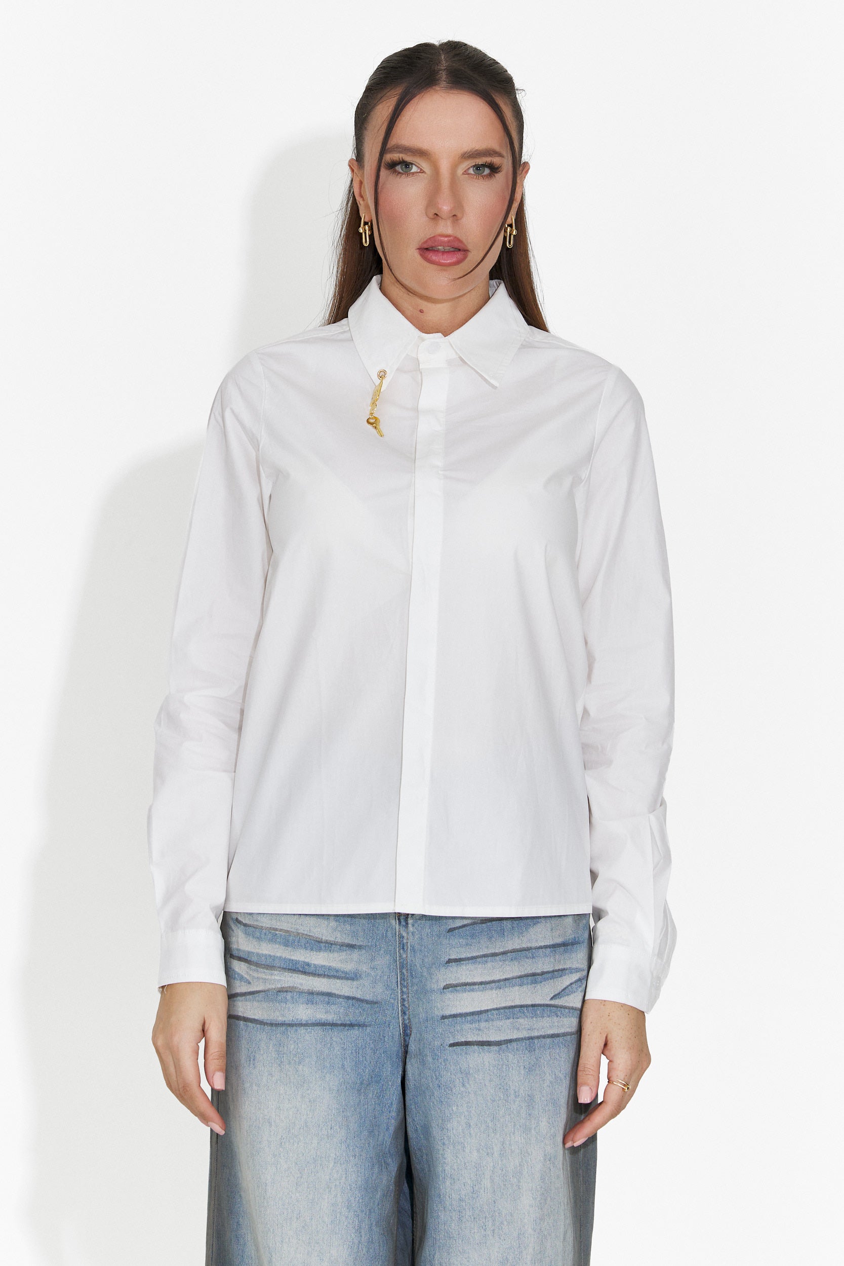 Elegáns fehér női ing Jetie Bogas