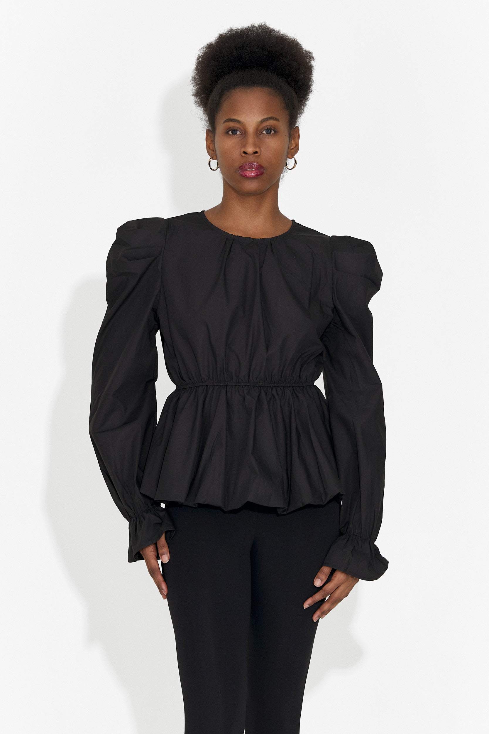 Lindalia Bogas Elegáns Fekete Női Blúz