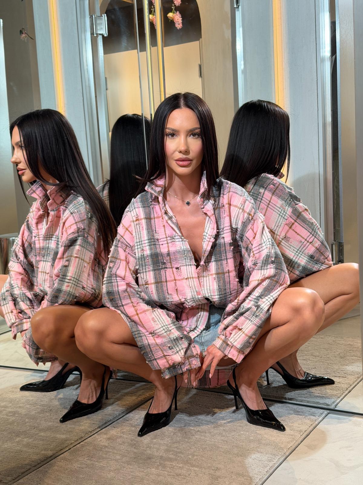 Camasa dama eleganta roz Purely Bogas