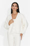 Cardigan casual crem Dyroliara Bogas