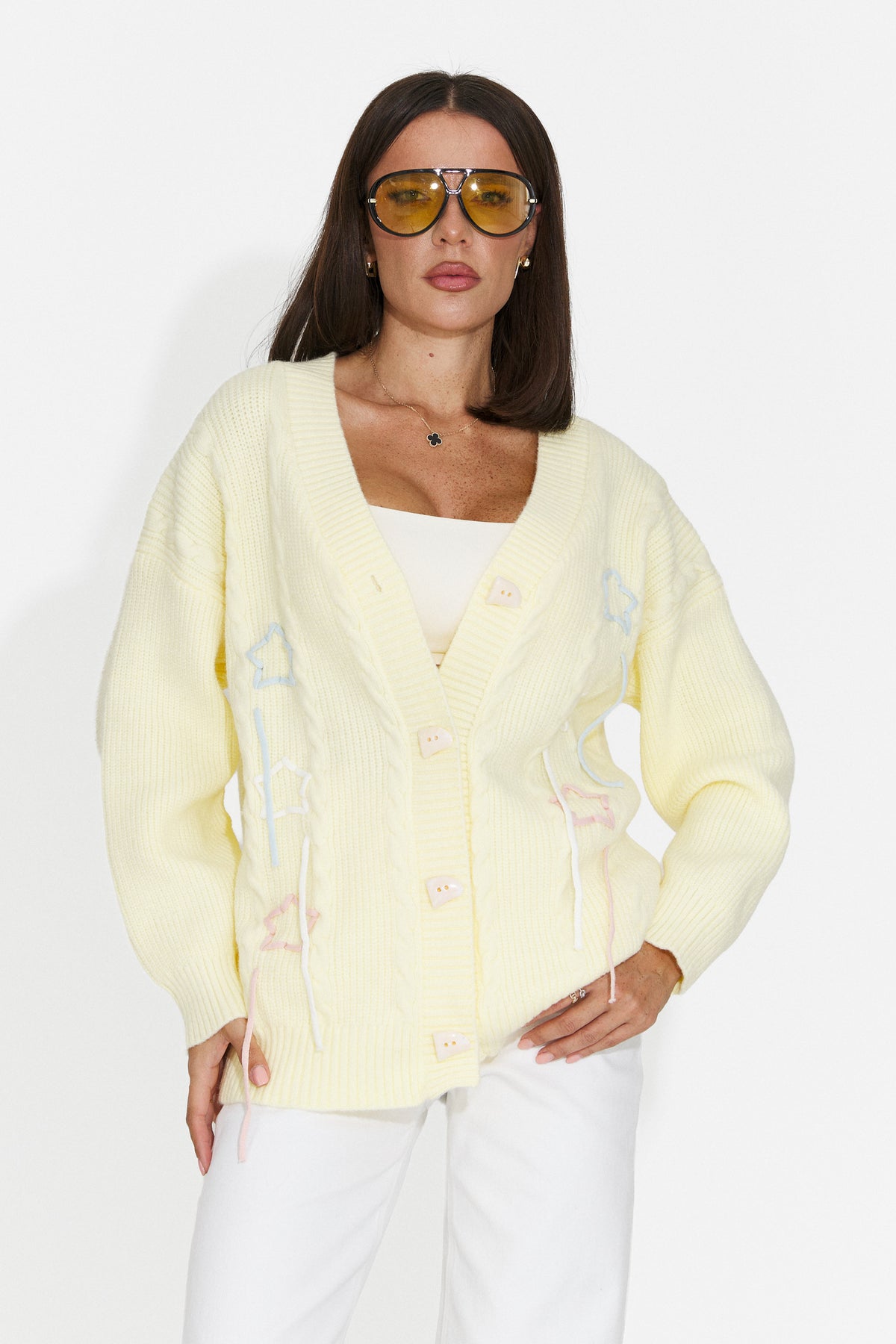 Cardigan casual galben Kemivaora Bogas