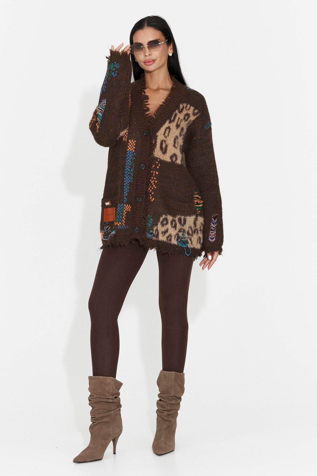 Cardigan casual maro Luneiola Bogas