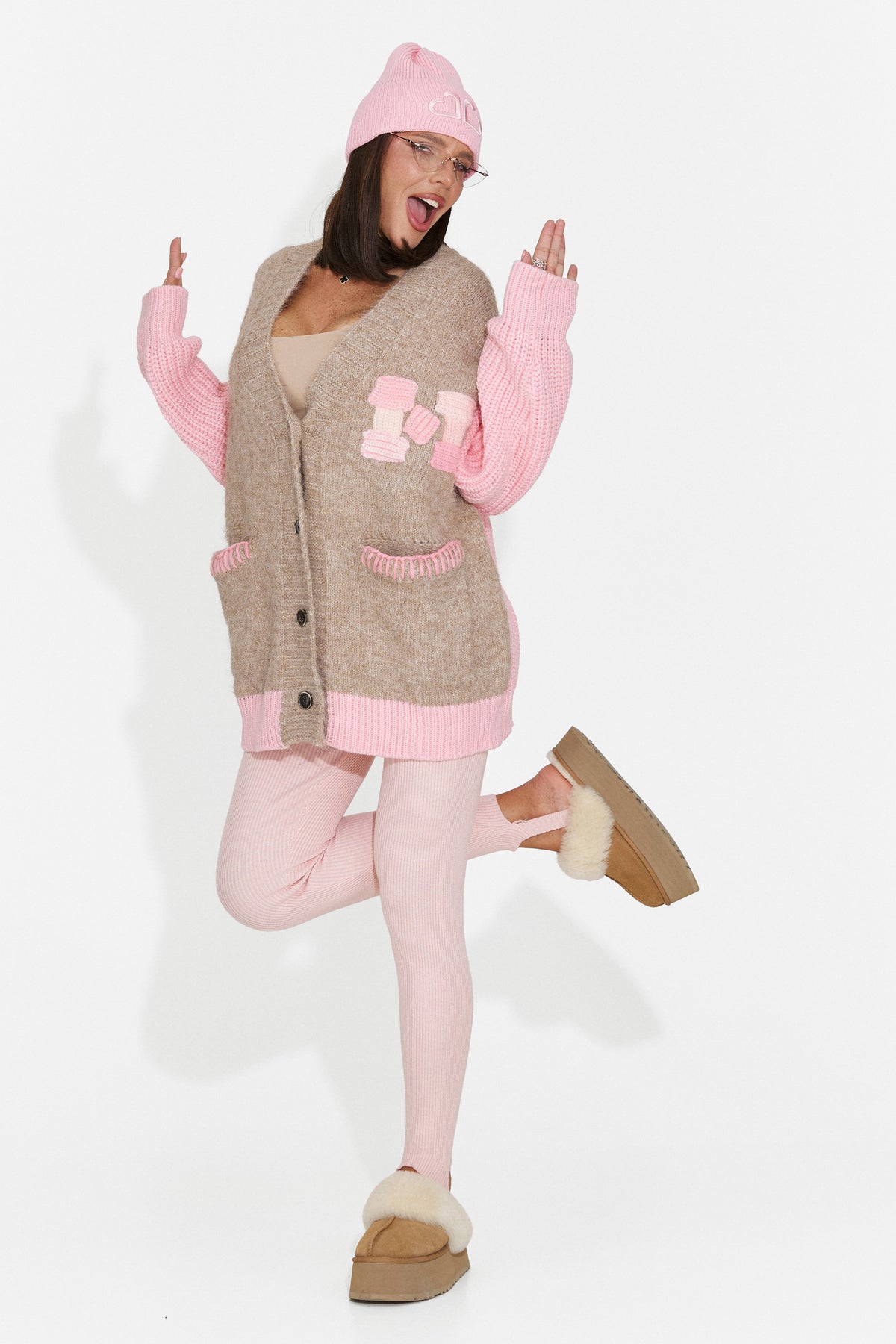 Cardigan casual roz Lylyra Bogas