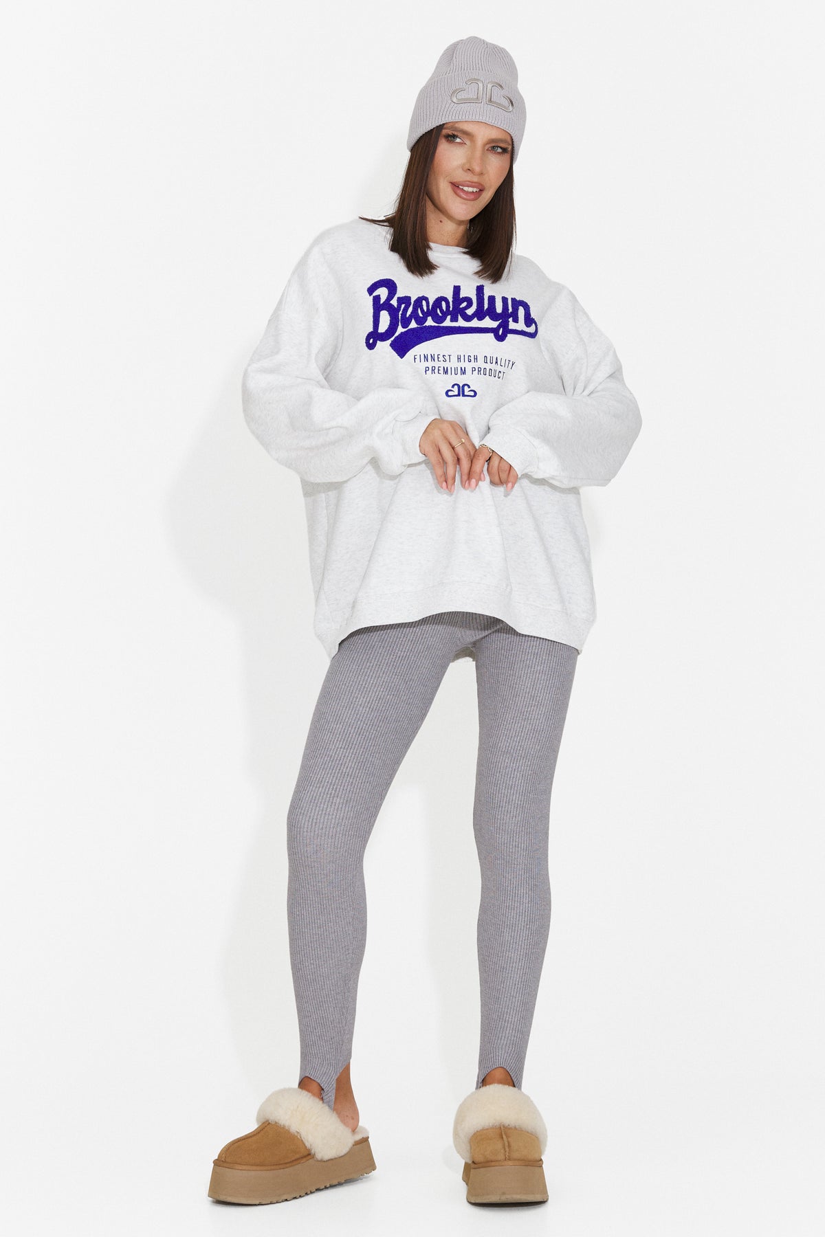 Colanti casual gri Travinoria Bogas