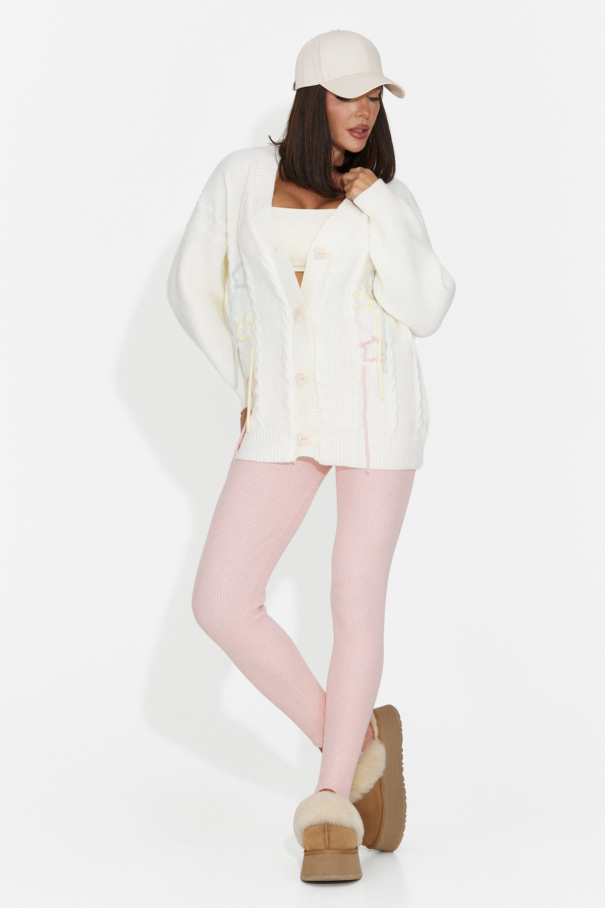 Colanti casual roz Travinoria Bogas