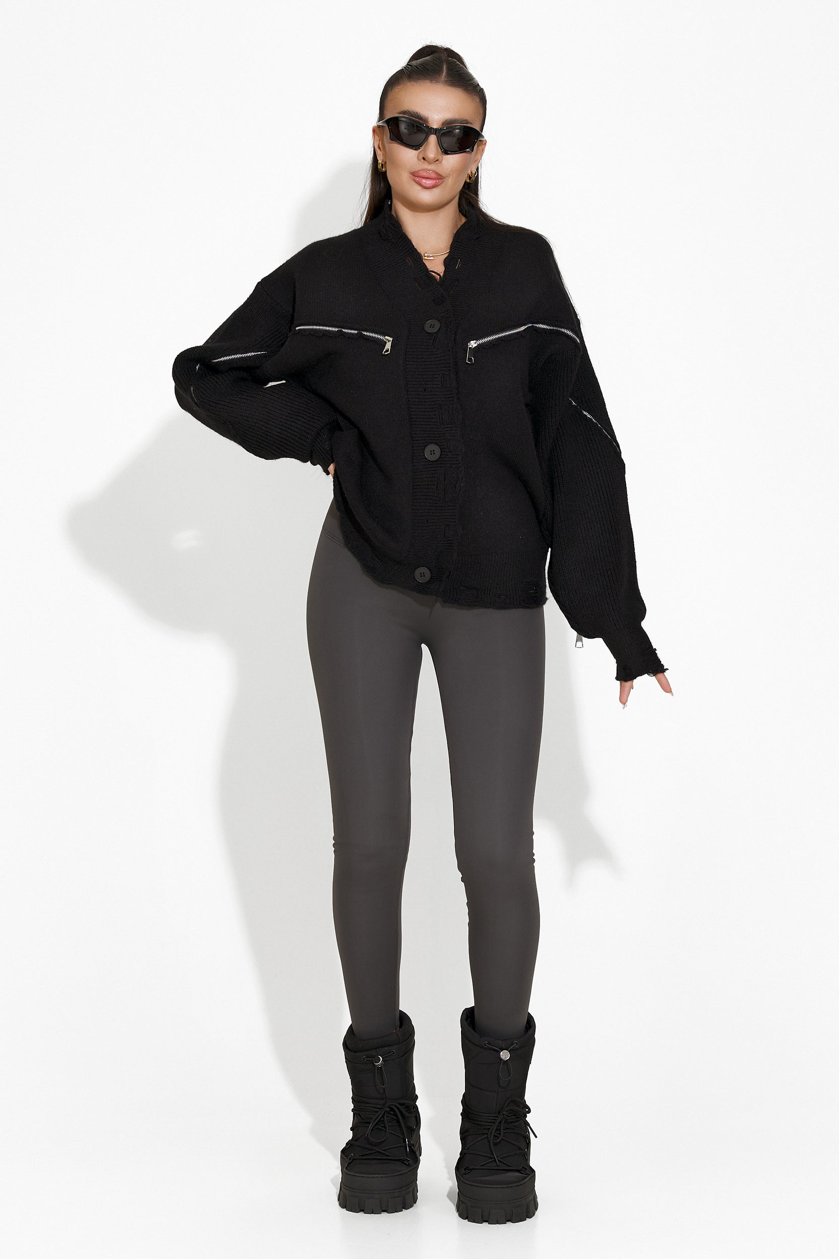 Jesica Bogas laza szürke női leggings