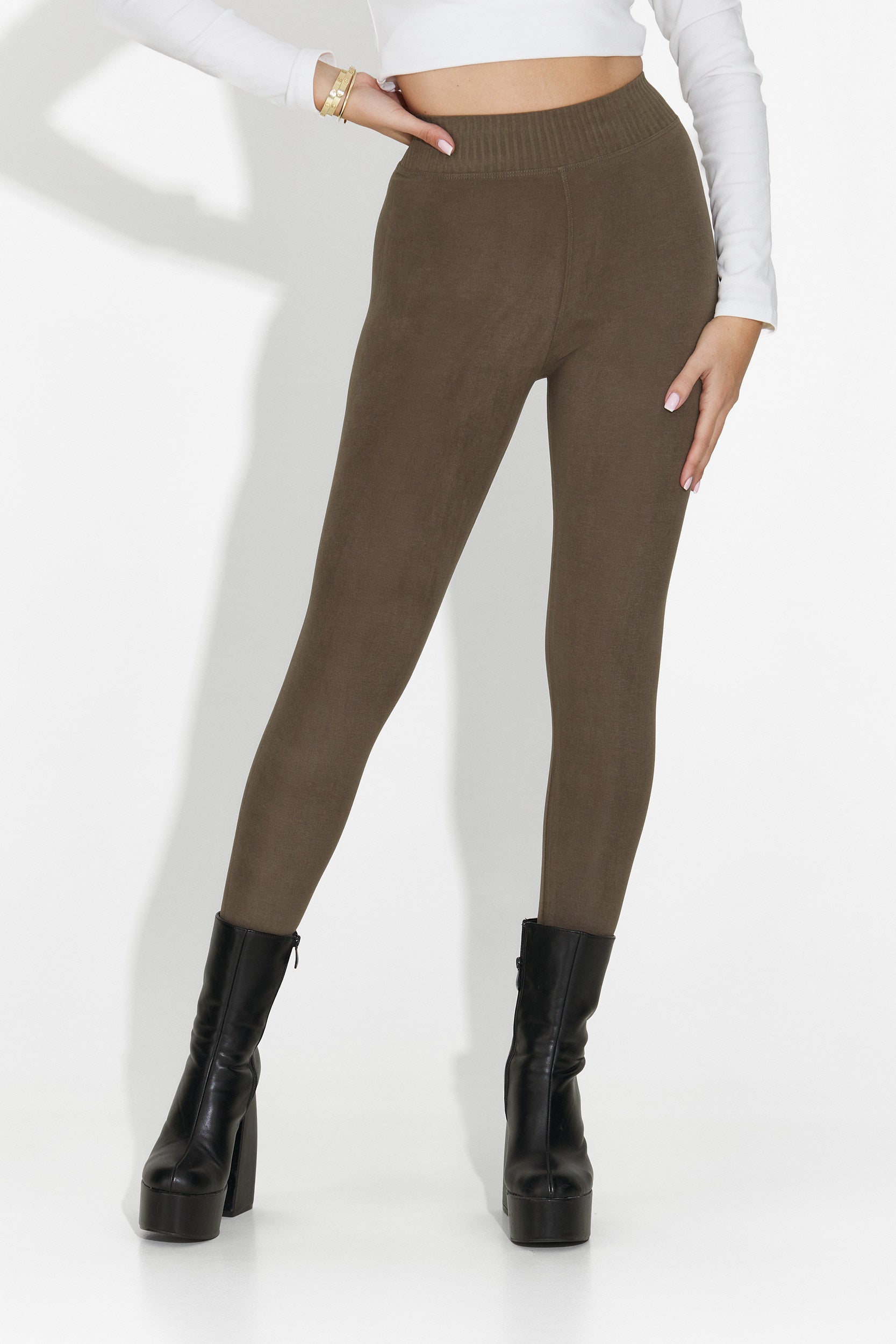 Otalira Bogas Comfortlux Khaki Női Leggings