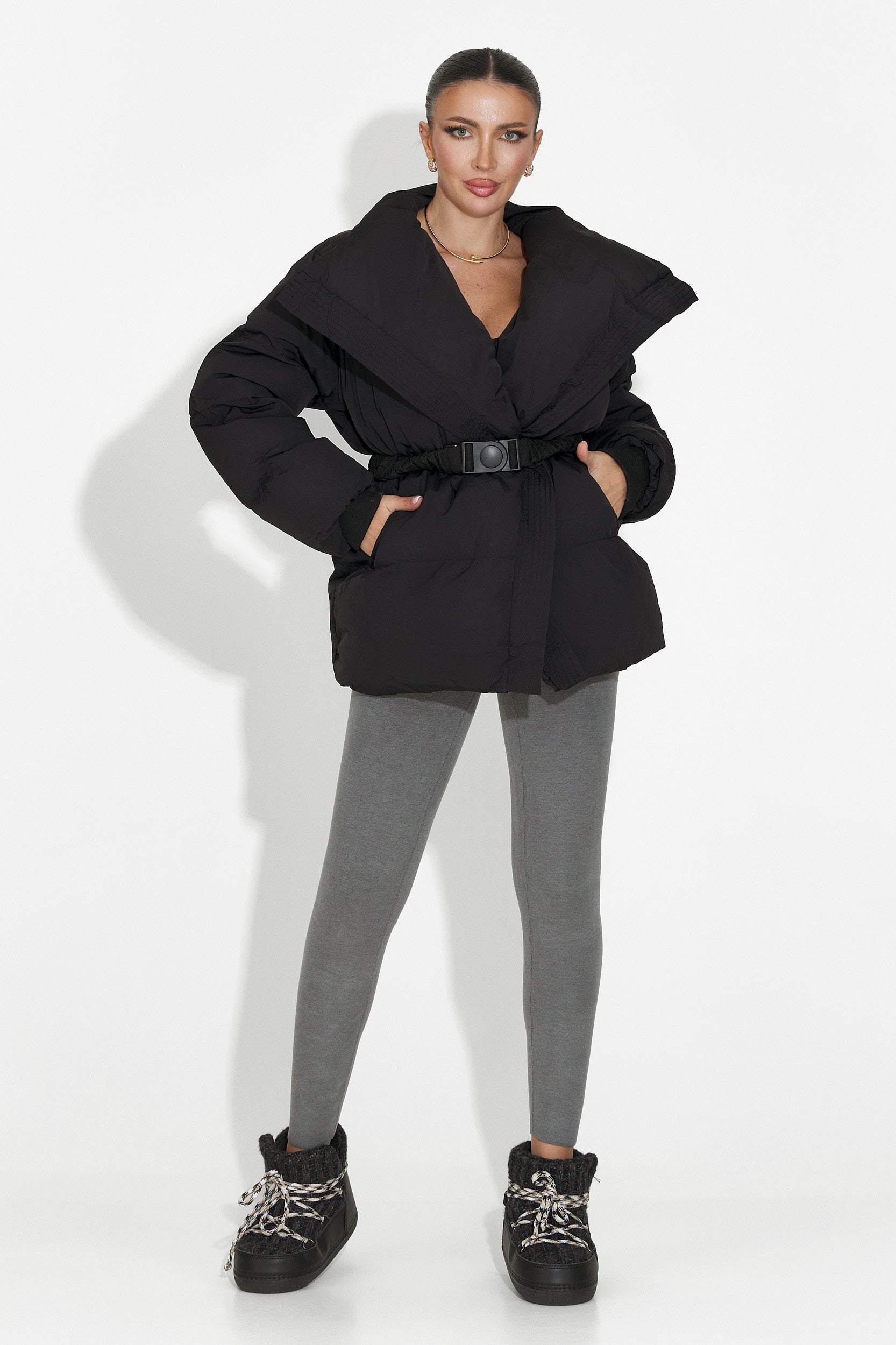 Michelina Bogas Szürke Meleg Kompressziós Leggings