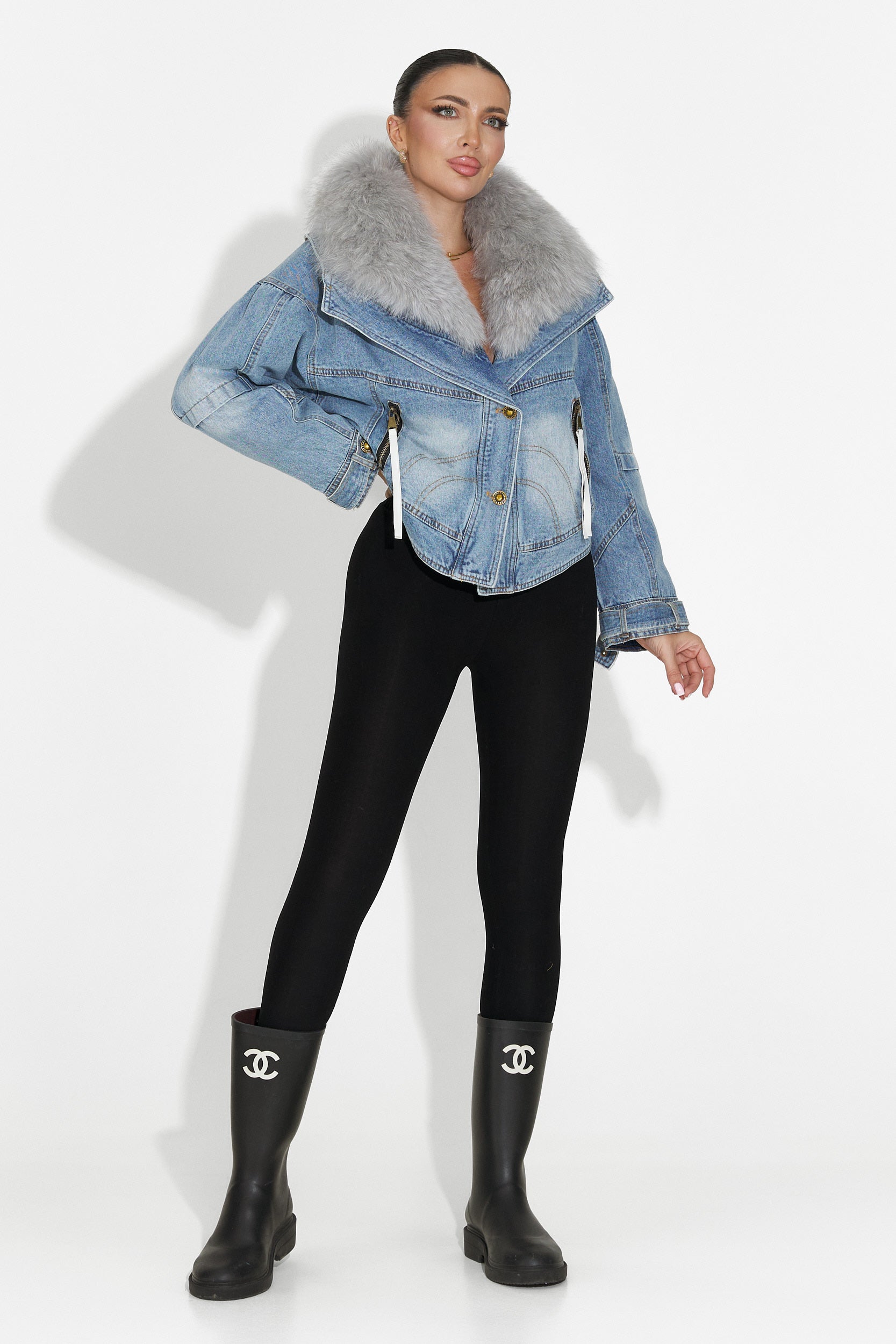 Michelina Bogas Fekete Meleg Kompressziós Harisnyák