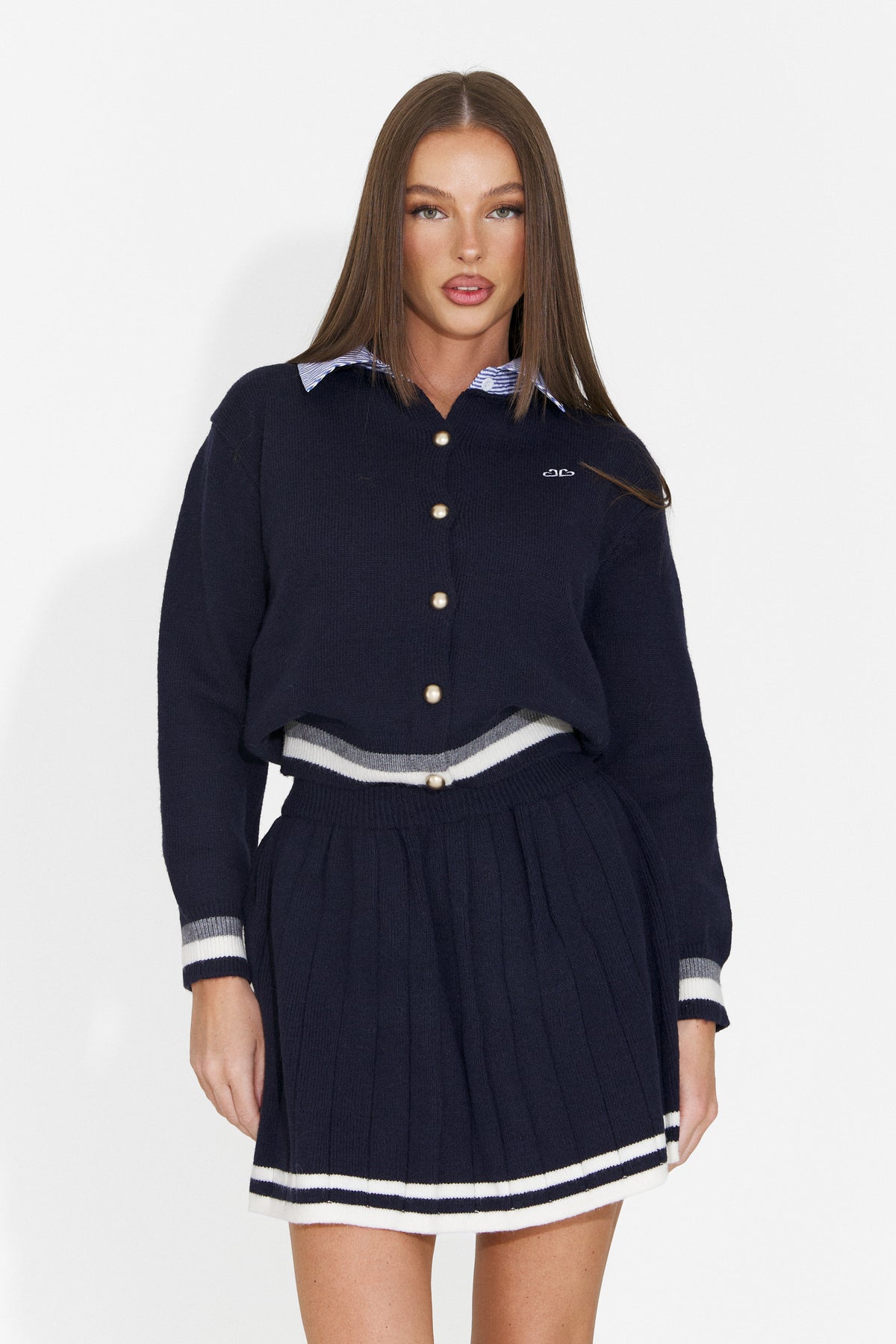 Compleu casual bleumarin Glvioura Bogas