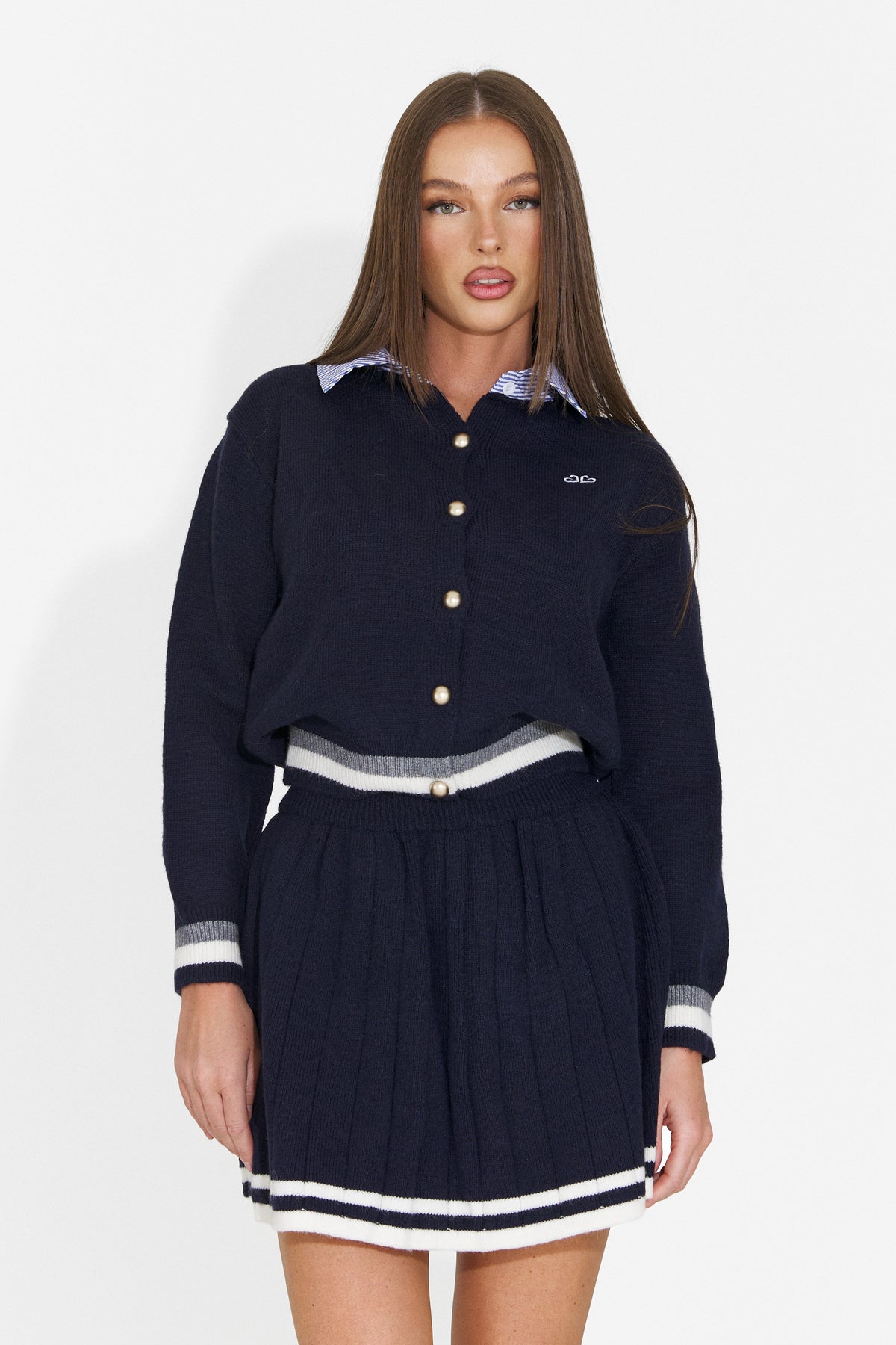Compleu casual bleumarin Glvioura Bogas