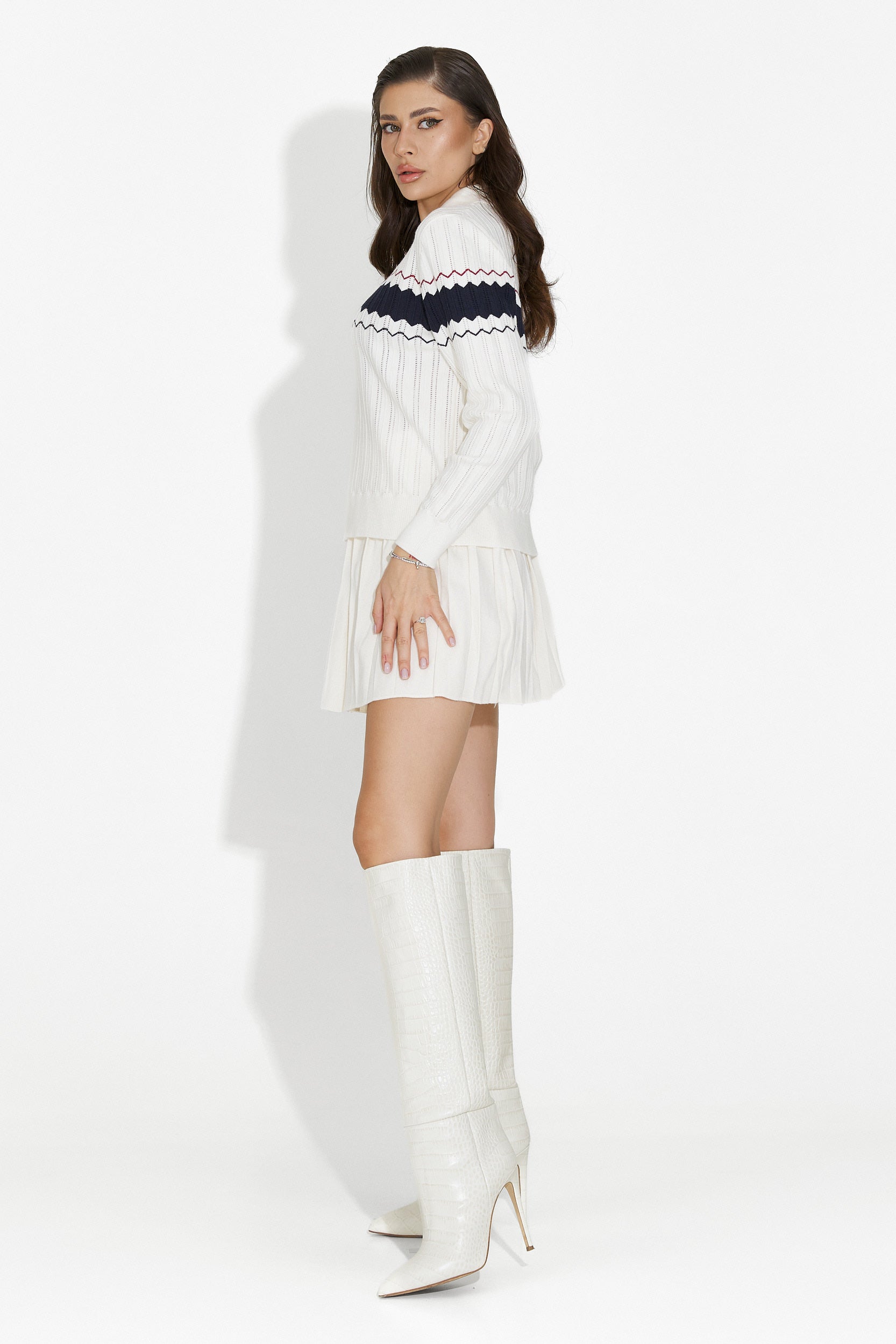 Rozalin Bogas Fehér Szoknyás Szett