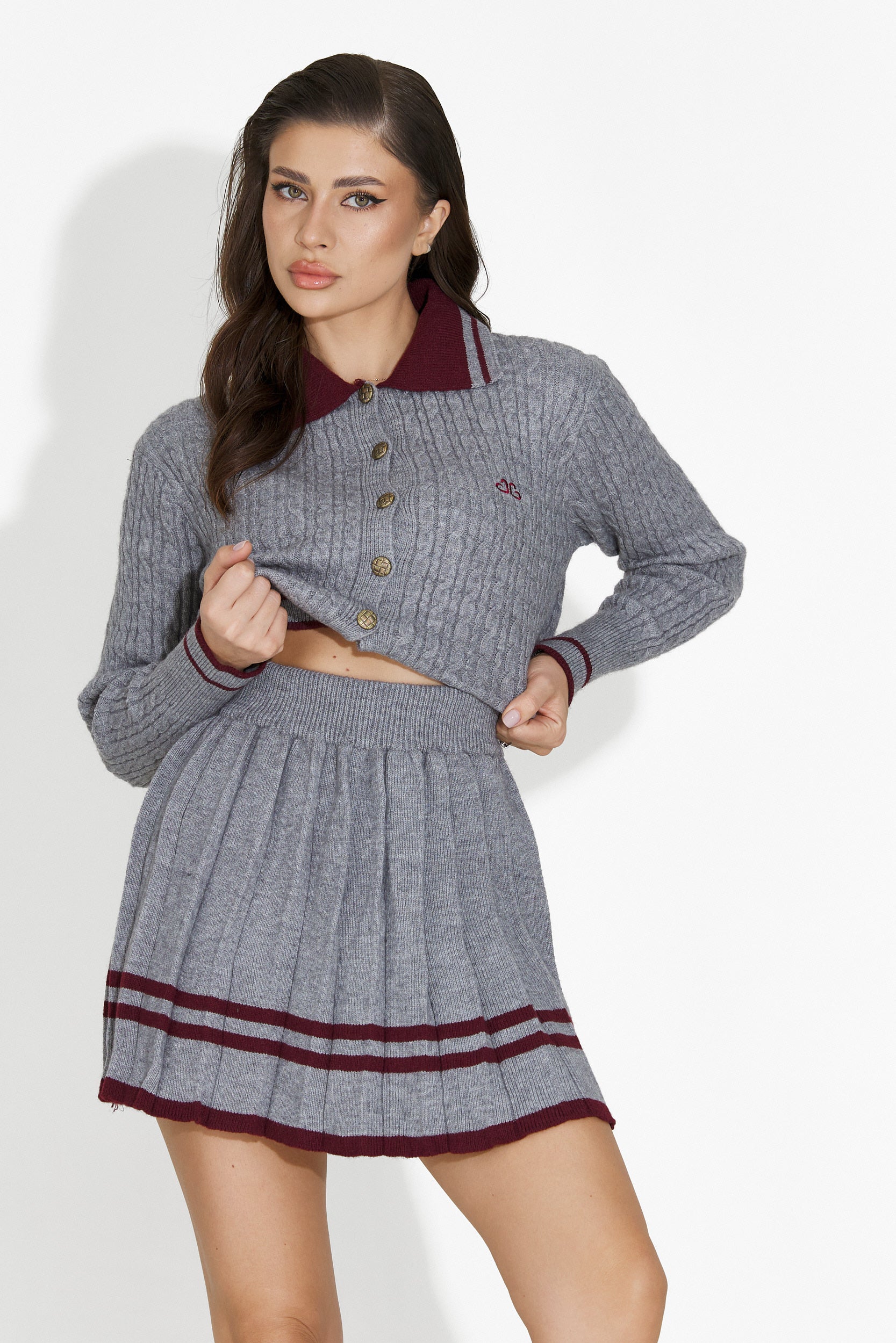 Kendia Bogas Szürke Szoknyás Öltöny