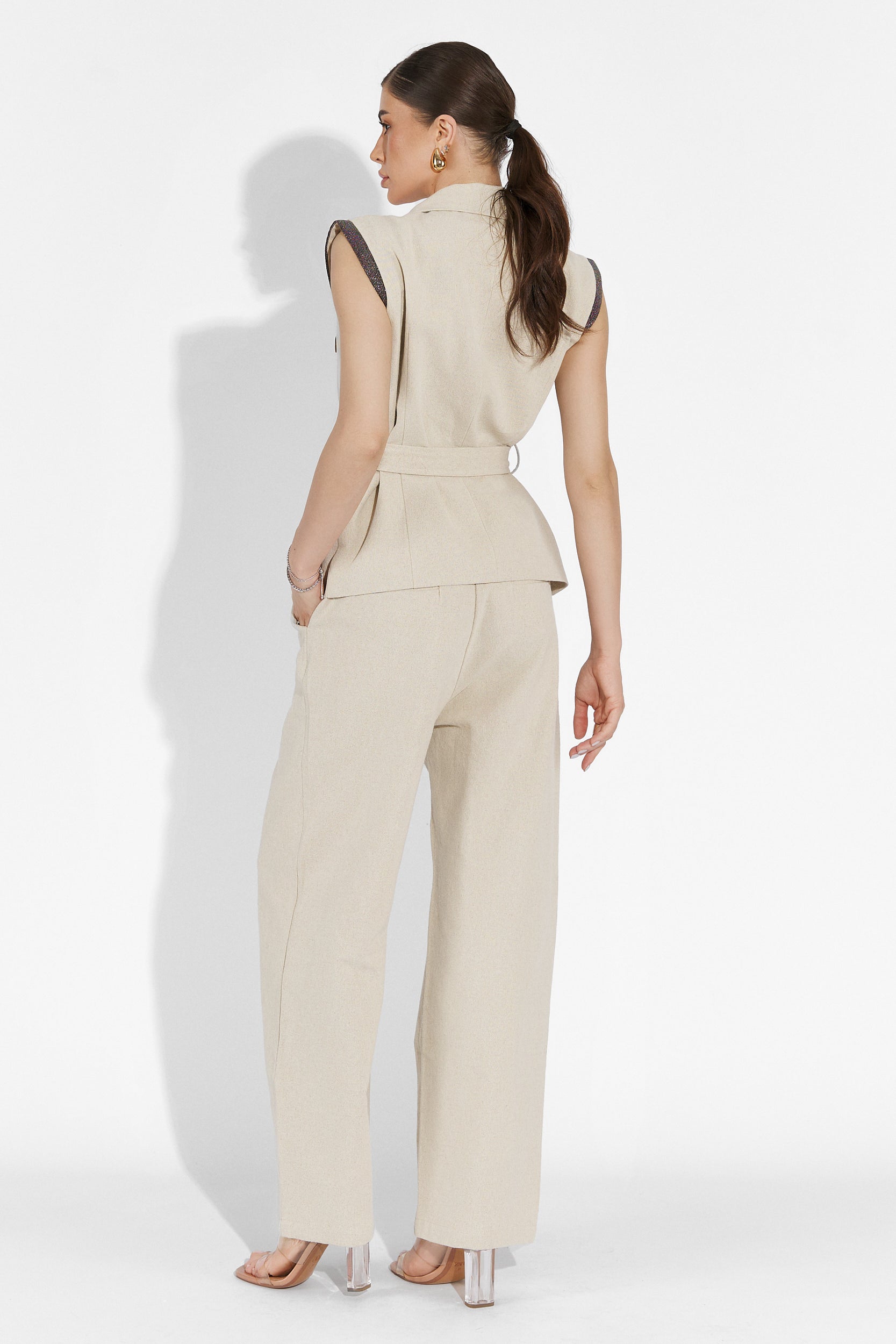 Compleu cu pantaloni bej Wimzy Bogas