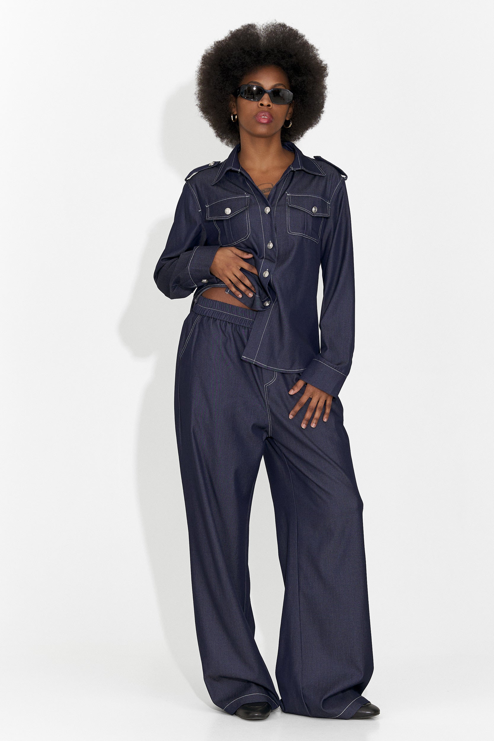 Női alkalmi sötétkék szett Vertija Bogas