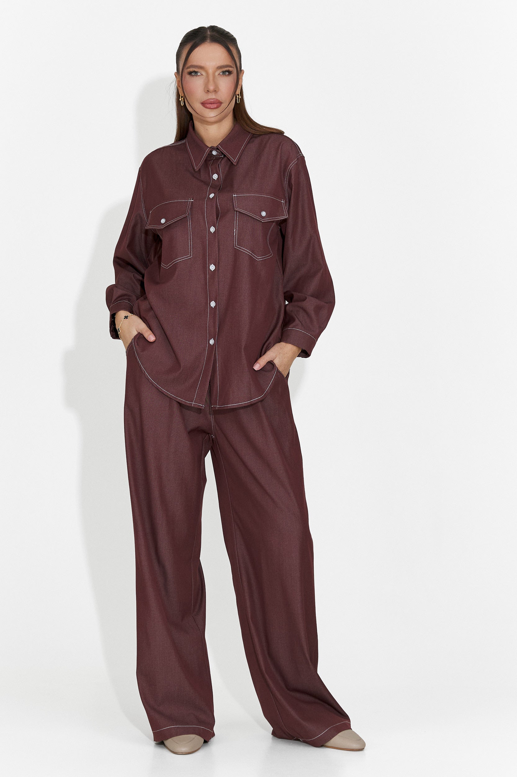 Női alkalmi bordó szett Zunaira Bogas