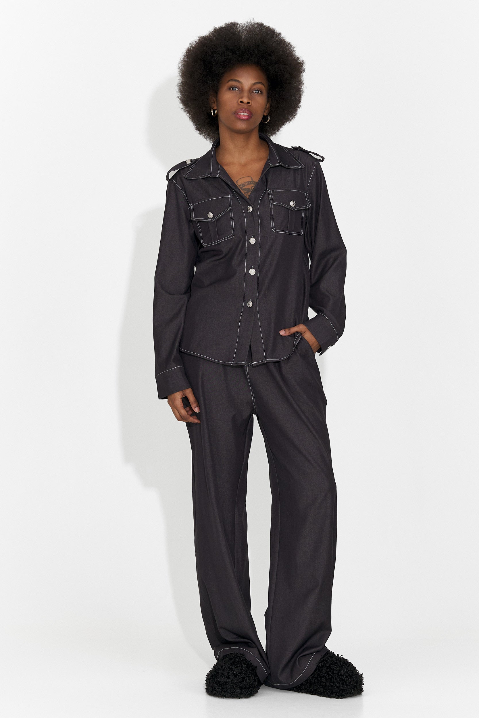 Vertija Bogas Hétköznapi Fekete Női Öltöny