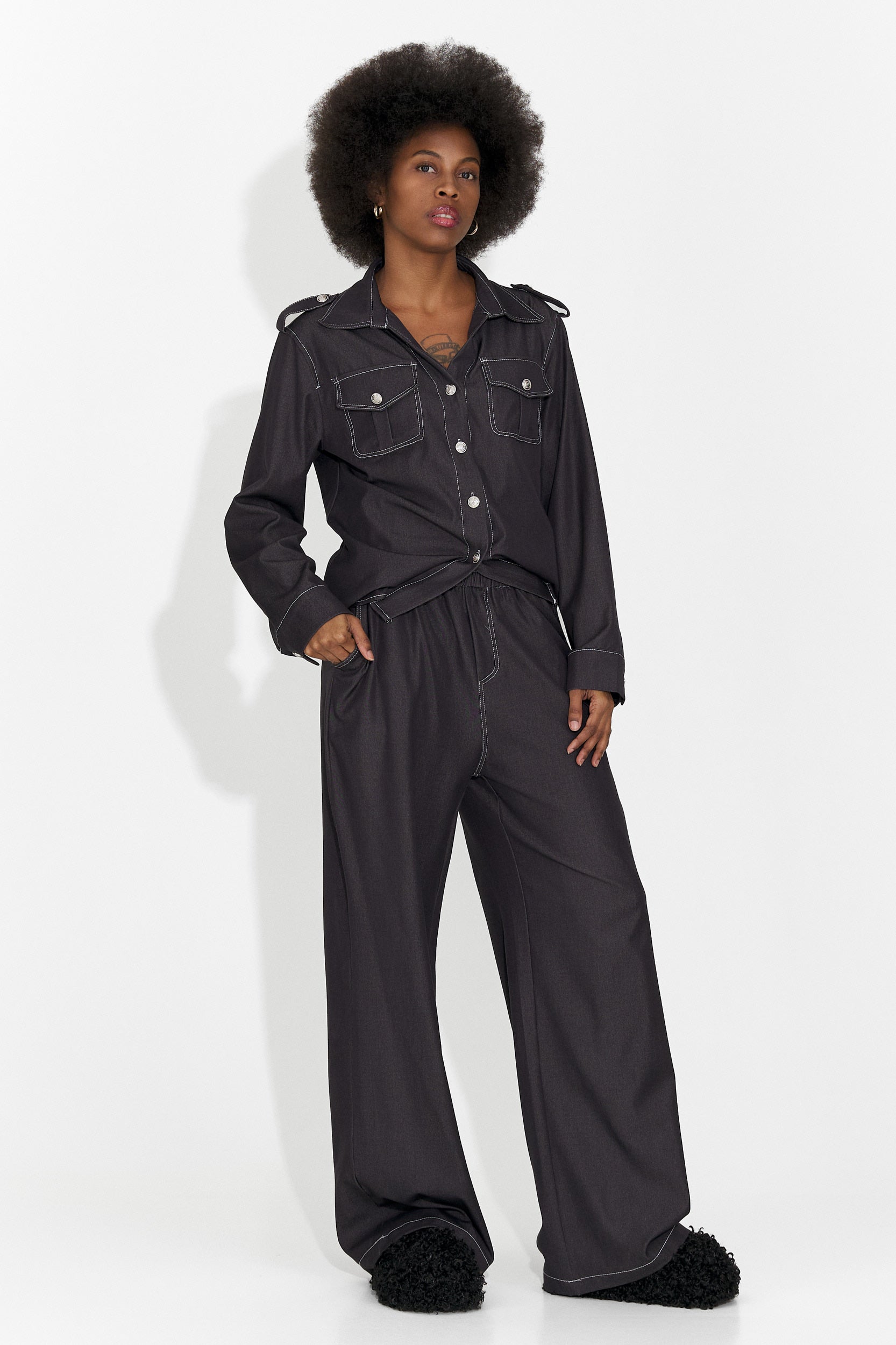 Női fekete alkalmi szett Vertija Bogas