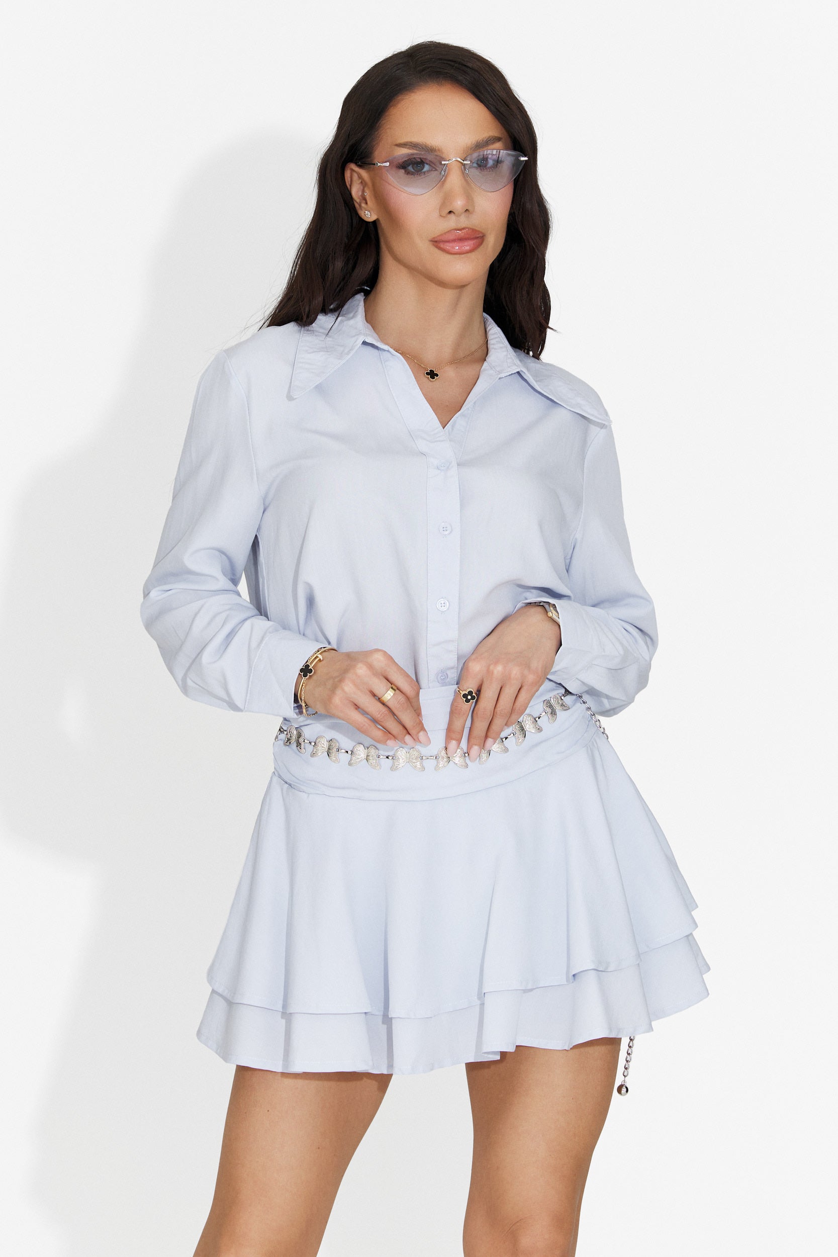Compleu dama cu fusta bleu Breath Bogas