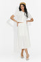Denilia Bogas női öltöny krémszínű szoknyával