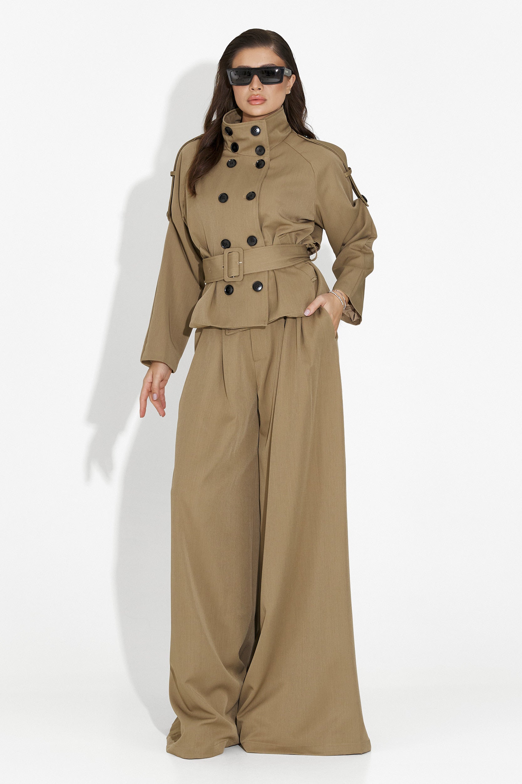 Belora Bogas Elegáns Barna Női Öltöny