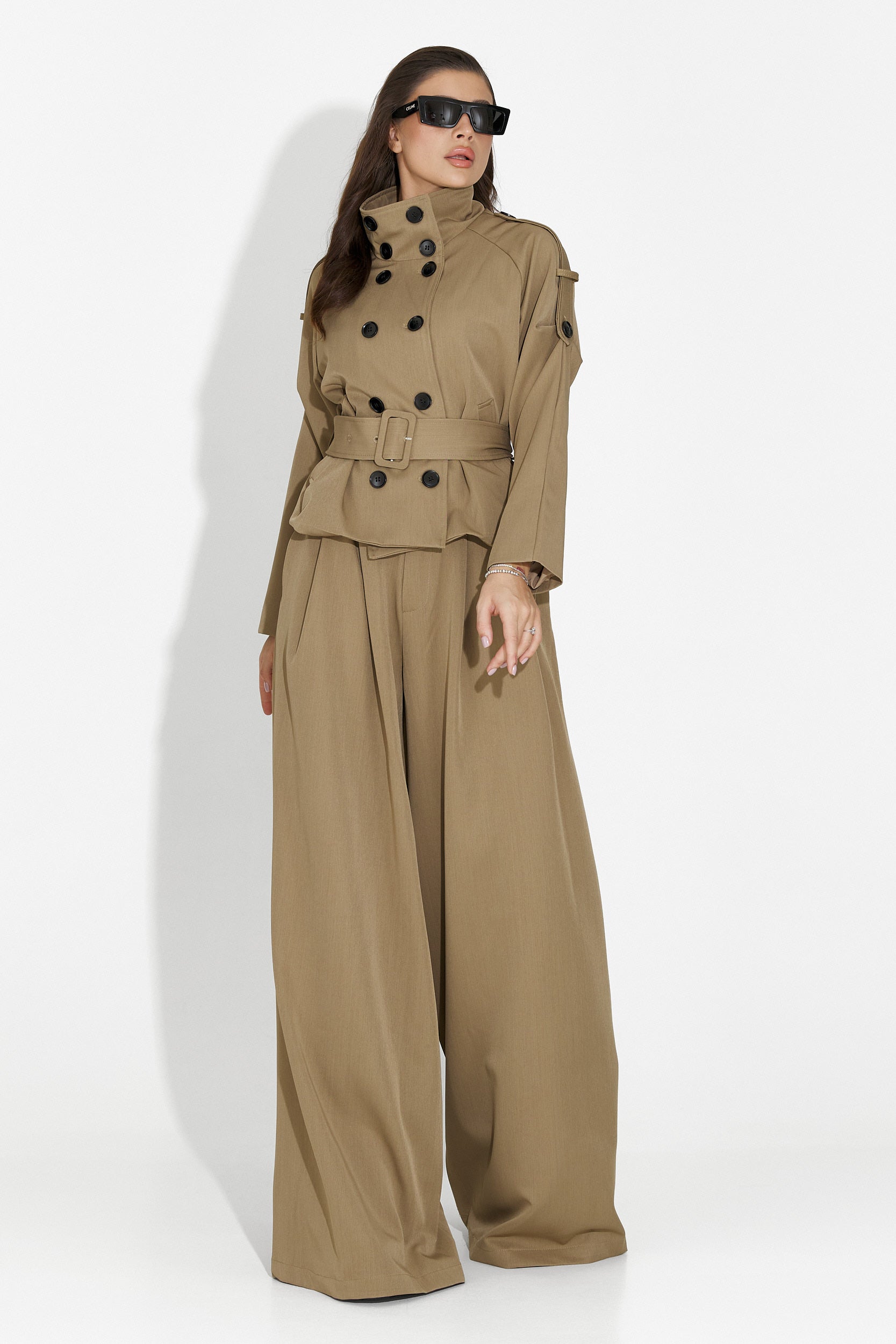 Belora Bogas Elegáns Barna Női Öltöny