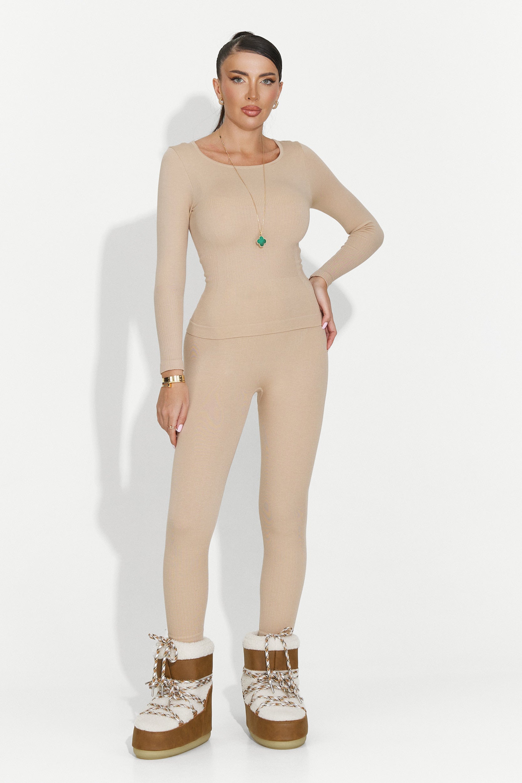 Dominia Bogas Beige Női Fehérnemű Szett