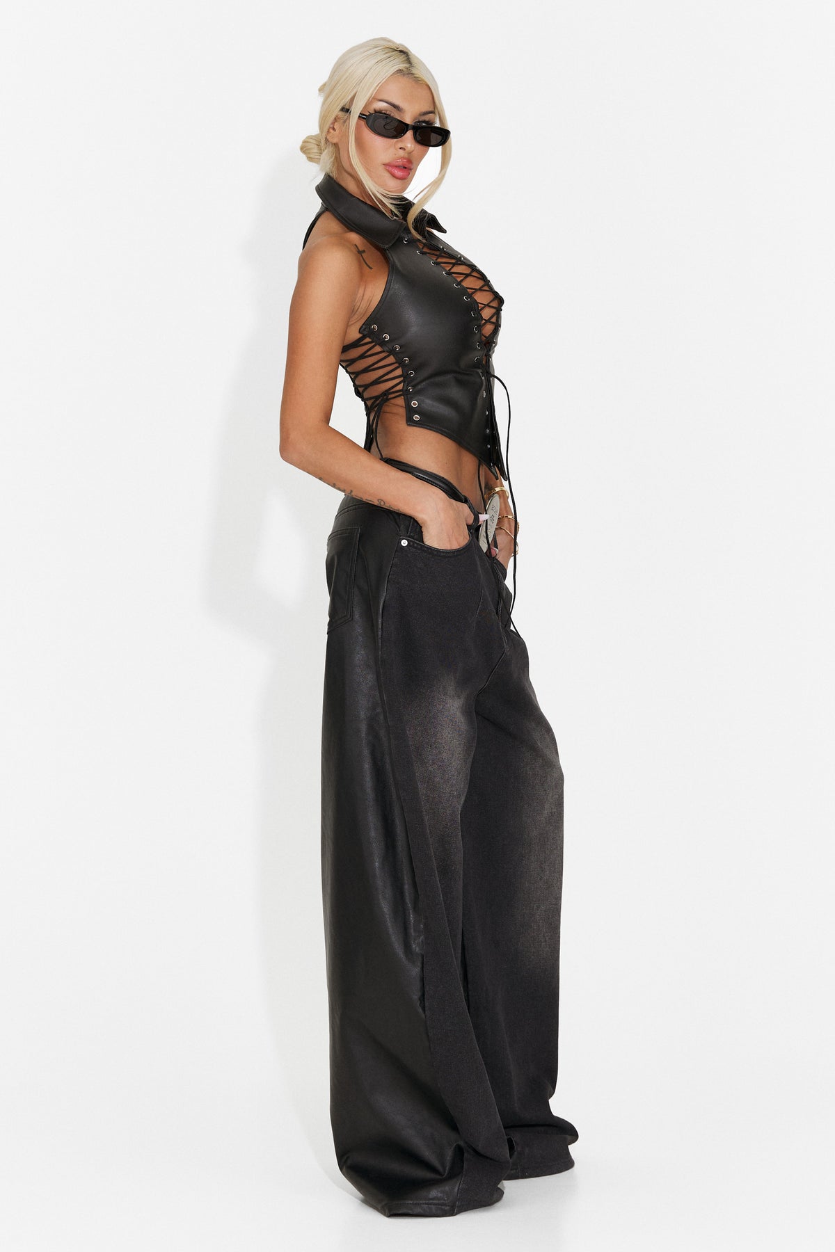 Corset casual negru Crolilela Bogas