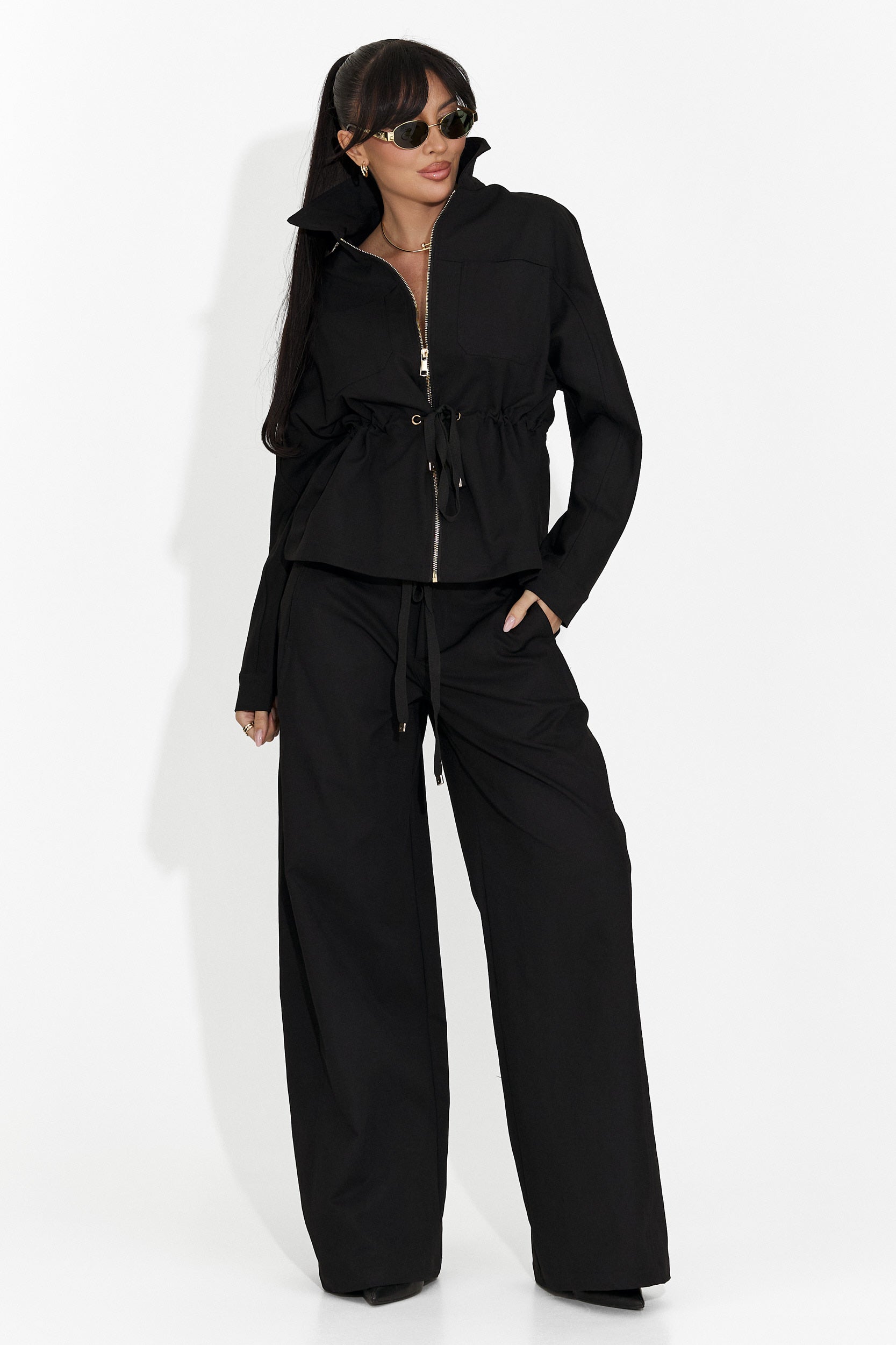 Elegáns fekete Elenya Bogas női öltöny