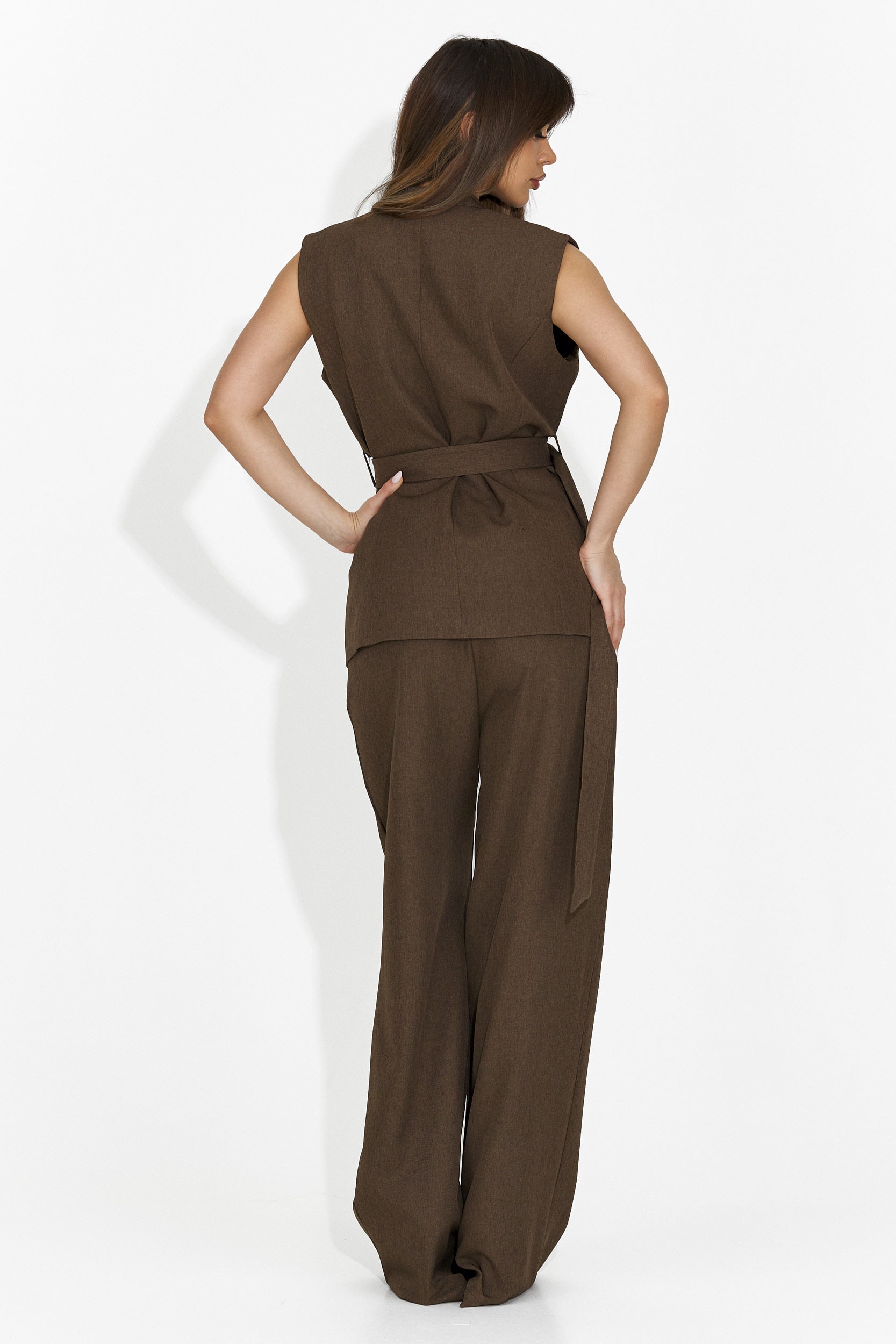 Női öltöny mellény + barna nadrág Lafora Bogas