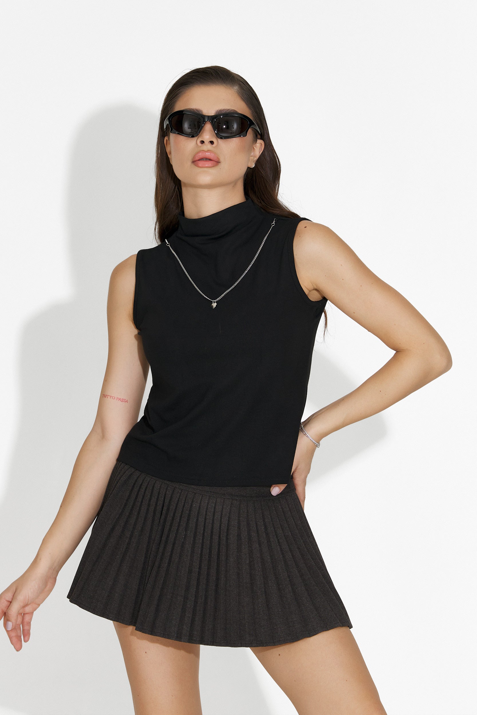 Nivara Bogas Hétköznapi Szürke Női Szoknya