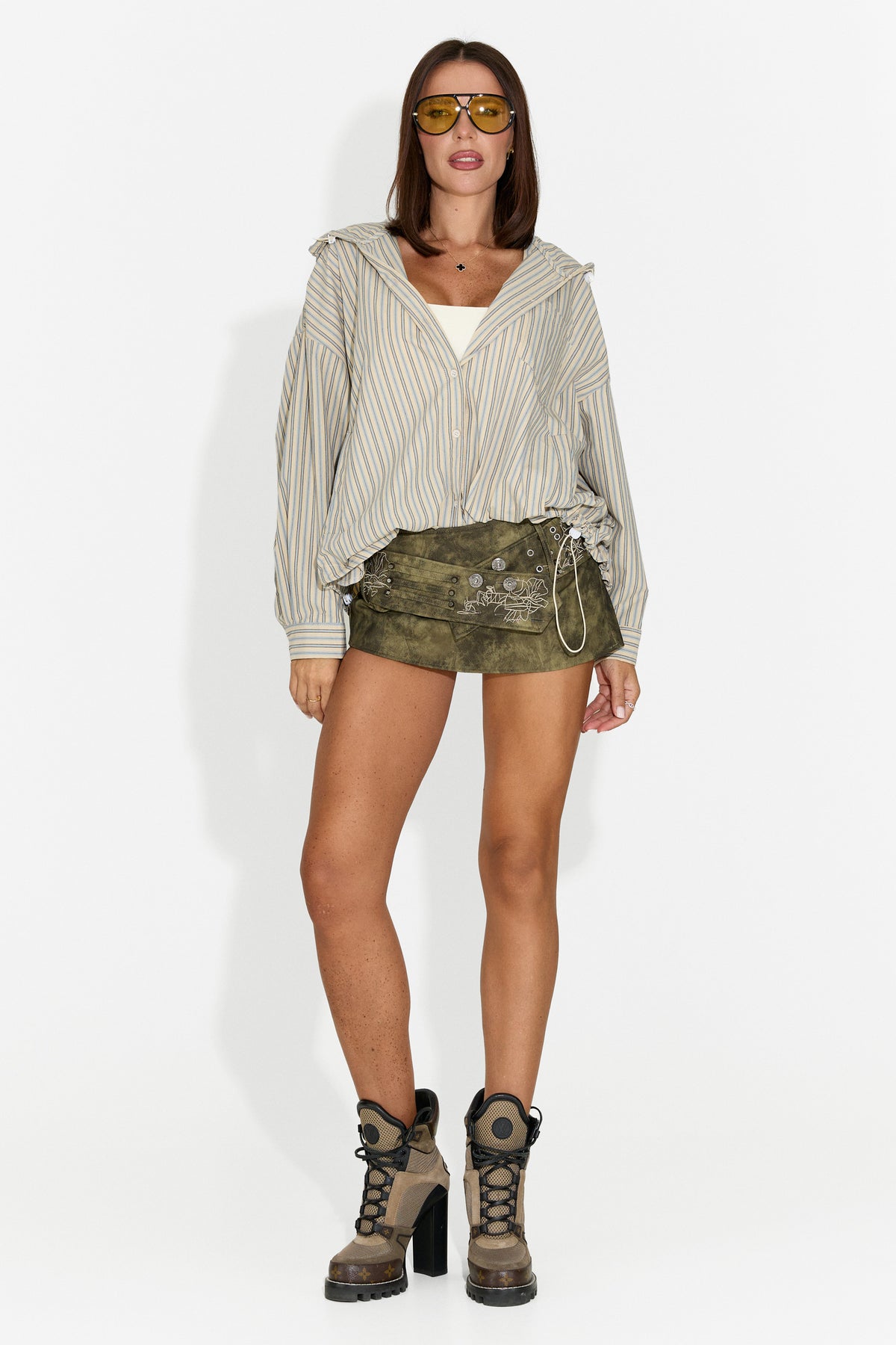 Női casual khaki szoknya Versona Bogas