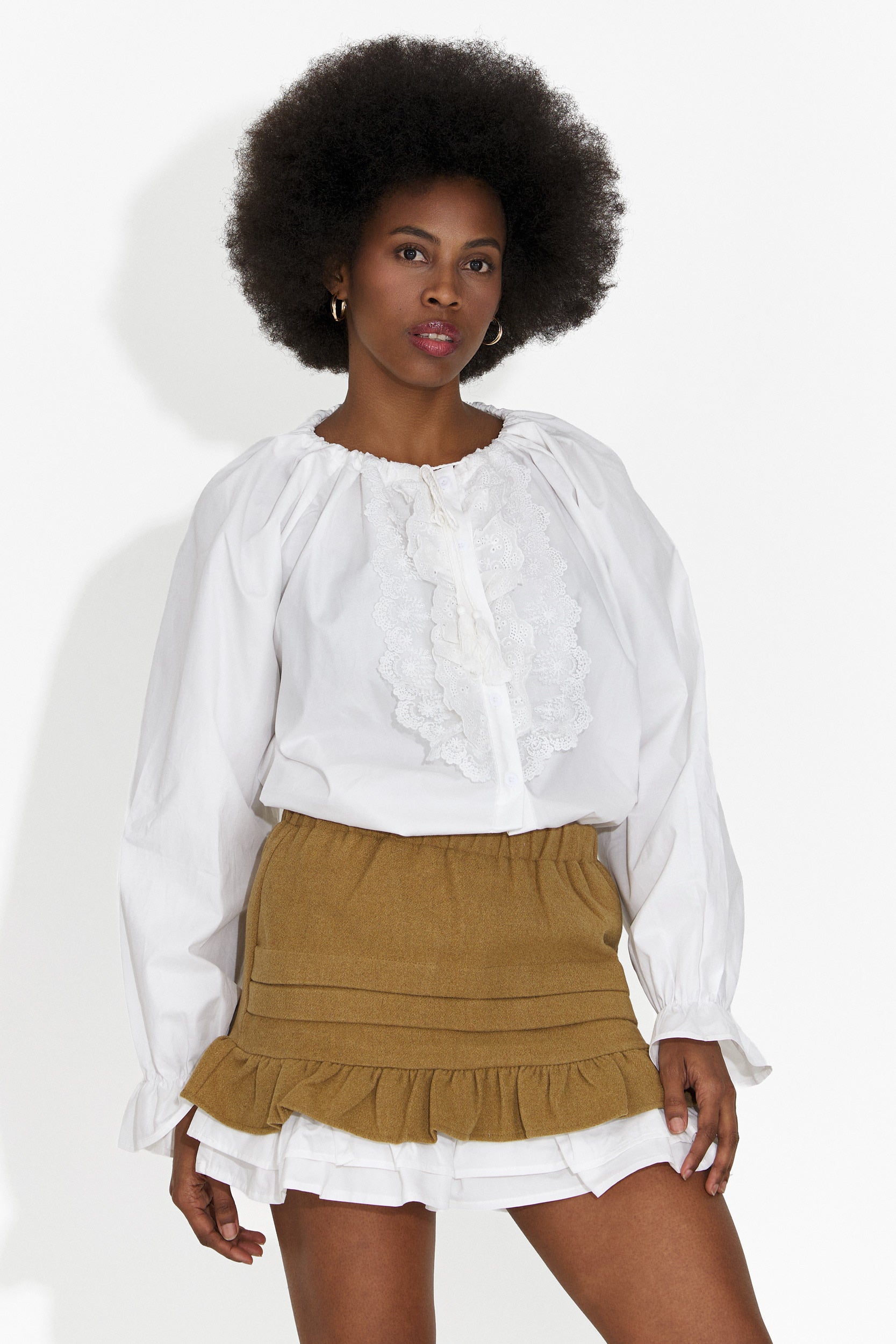 Helenia Bogas barna női casual szoknya