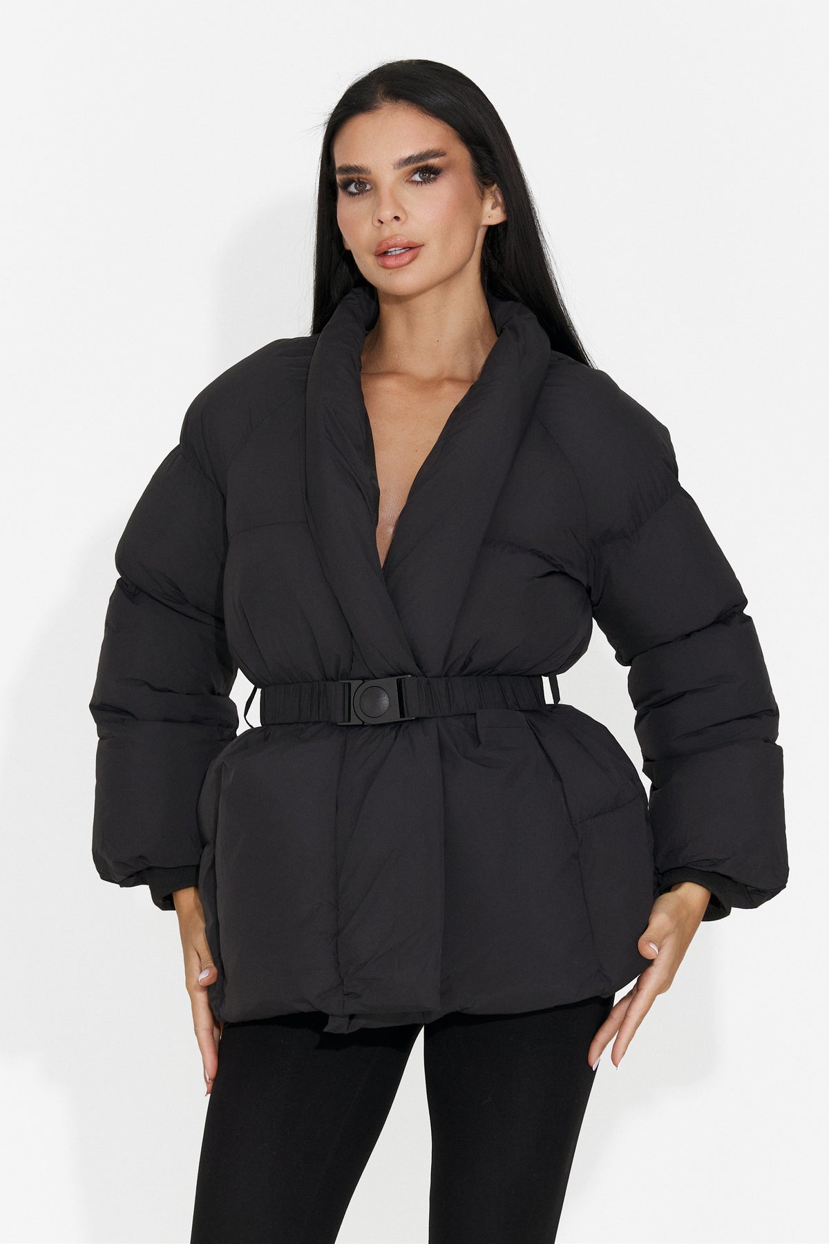 Geaca casual neagra Butialia Bogas
