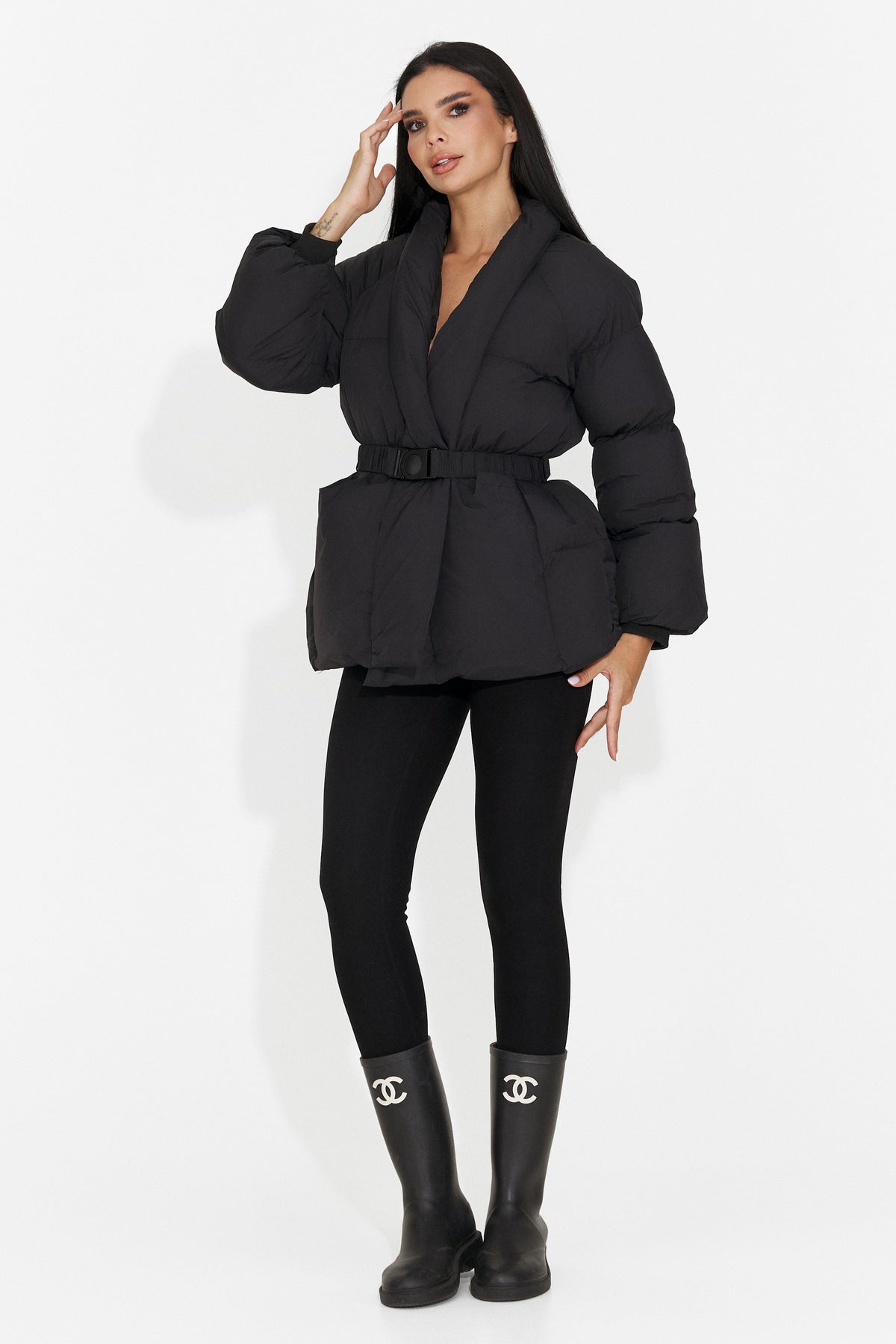 Geaca casual neagra Butialia Bogas