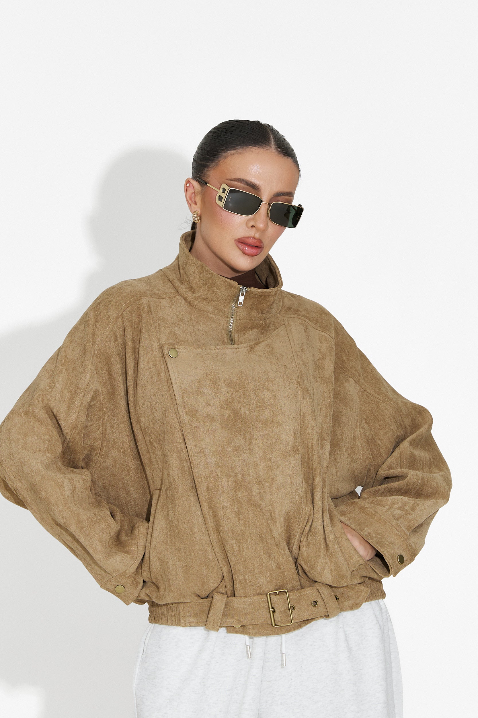 Ismoria Bogas Casual Beige Női Dzseki