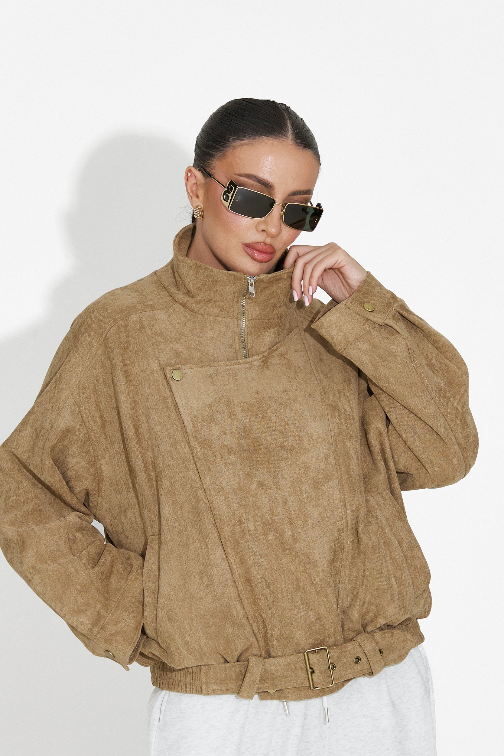 Ismoria Bogas Casual Beige Női Dzseki