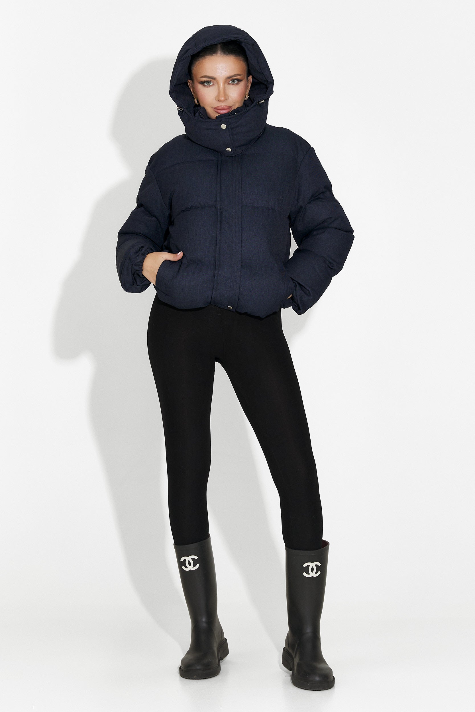 Luisana Bogas tengerészkék női alkalmi dzseki