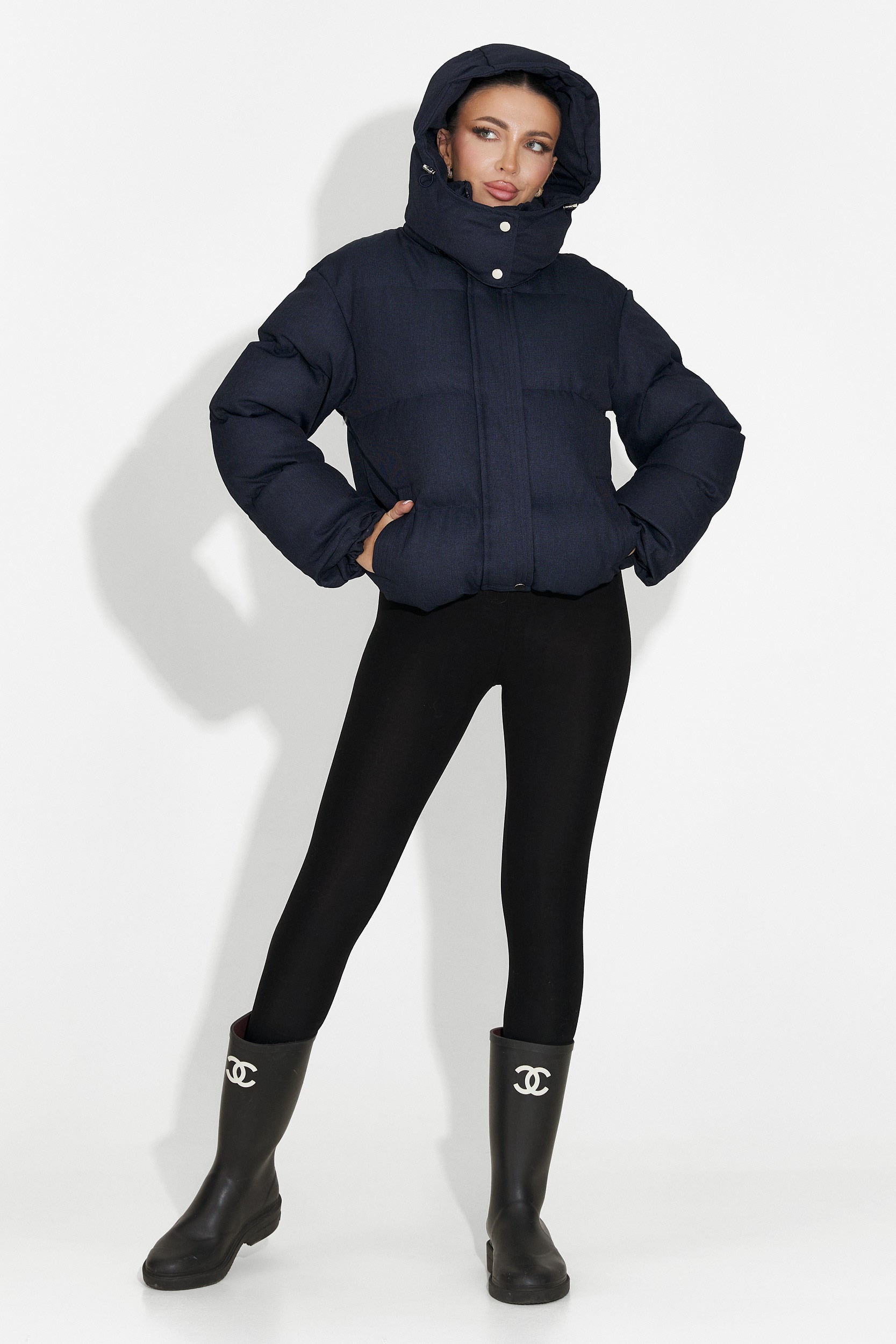 Luisana Bogas tengerészkék női alkalmi dzseki