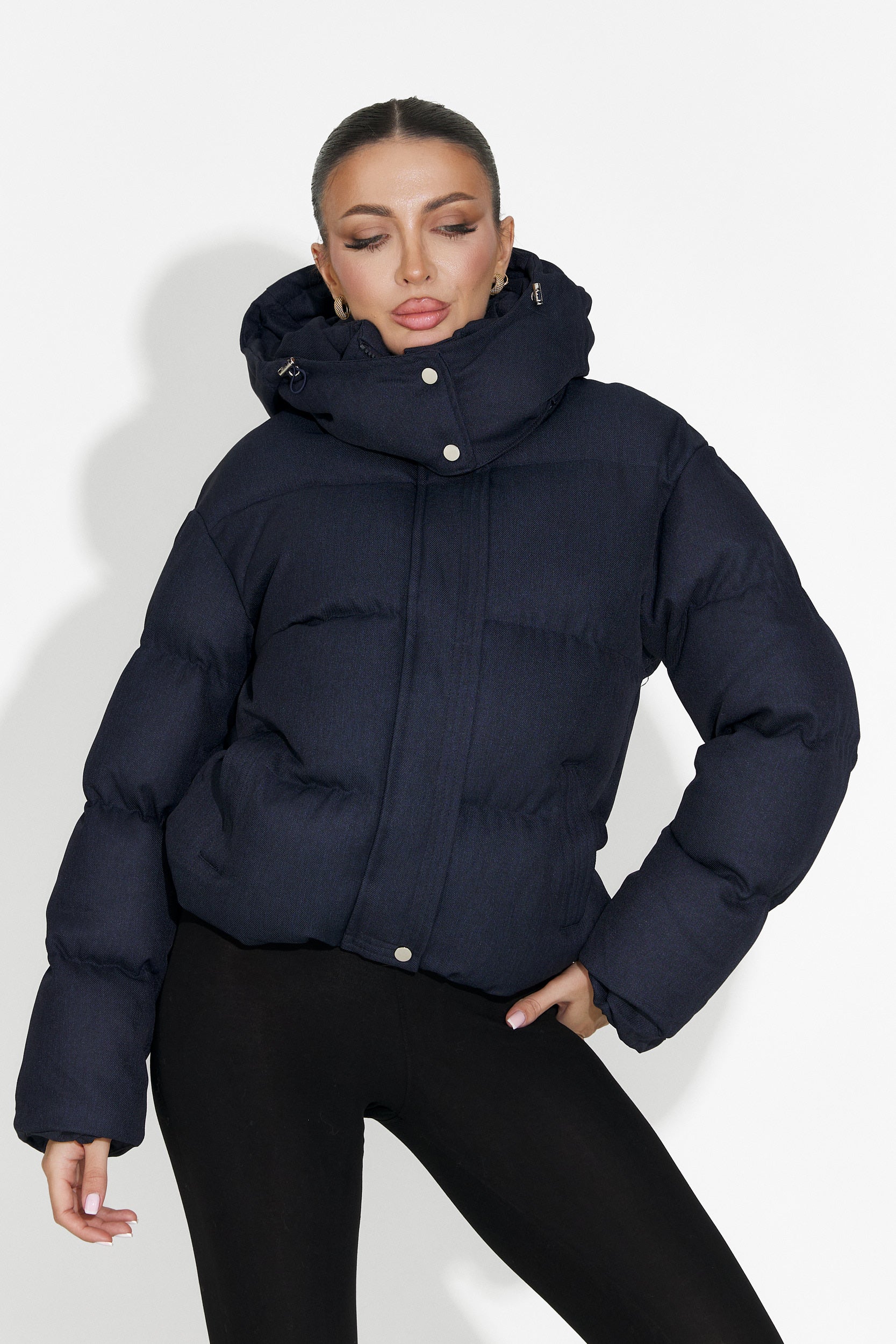 Luisana Bogas tengerészkék női alkalmi dzseki